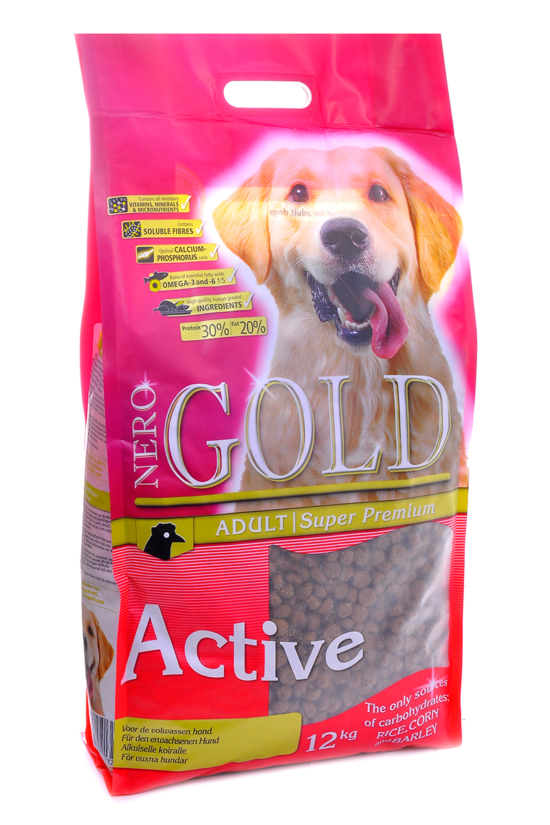 NERO GOLD super premium Для Активных собак: Курица и рис (Adult Active), 12 кг.10210 NERO GOLD super premium Для Активных собак: Курица и рис (Adult Active), 12 кг.10210Состав: дегидрированное куриное мясо, маис, рис, ячмень, куриный жир, мякоть свеклы, минералы и витамины, кэроб, льняное семя, гидролизованная куриная печень, лецитин, дрожжи. Условия хранения: в прохладном темном месте.