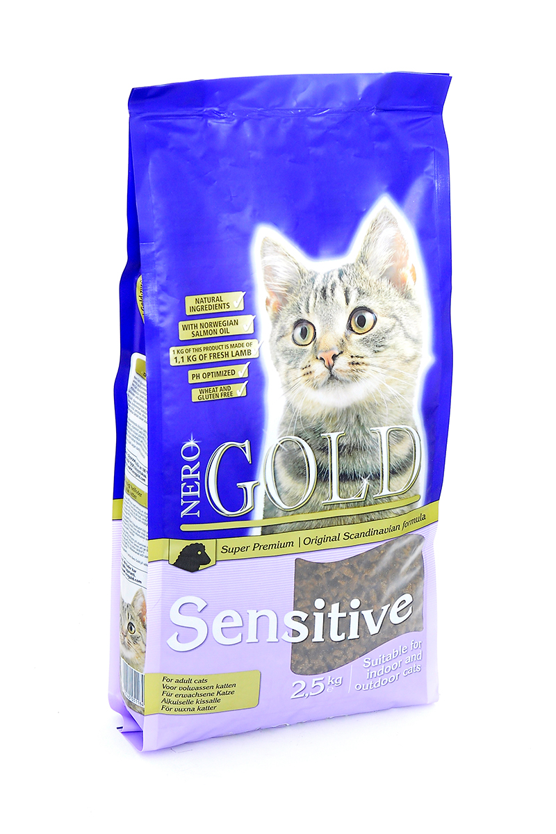NERO GOLD super premium Для Кошек с с чувствительным пищеварением: Ягненок (Cat Adult Sensitive), 2,5 кг.20025 NERO GOLD super premium Для Кошек с с чувствительным пищеварением: Ягненок (Cat Adult Sensitive), 2,5 кг.20025Состав: дегидрированное мясо ягненка, кукурузный глютен, мука, рис, маис, куриный жир, гидролизованная куриная печень, дегидрированная рыба, клетчатка (мин. 5 %), мякоть свеклы, дрожжи, яичный порошок, минералы и витамины, гидролизованные хрящи (источник хондроитина), гидролизат ракообразных (источник глюкозамина), рыбий жир, инулин (мин. 0,5 % FOS), лецитин (мин. 0,5 %), холина хлорид, таурин. Условия хранения: в прохладном темном месте.
