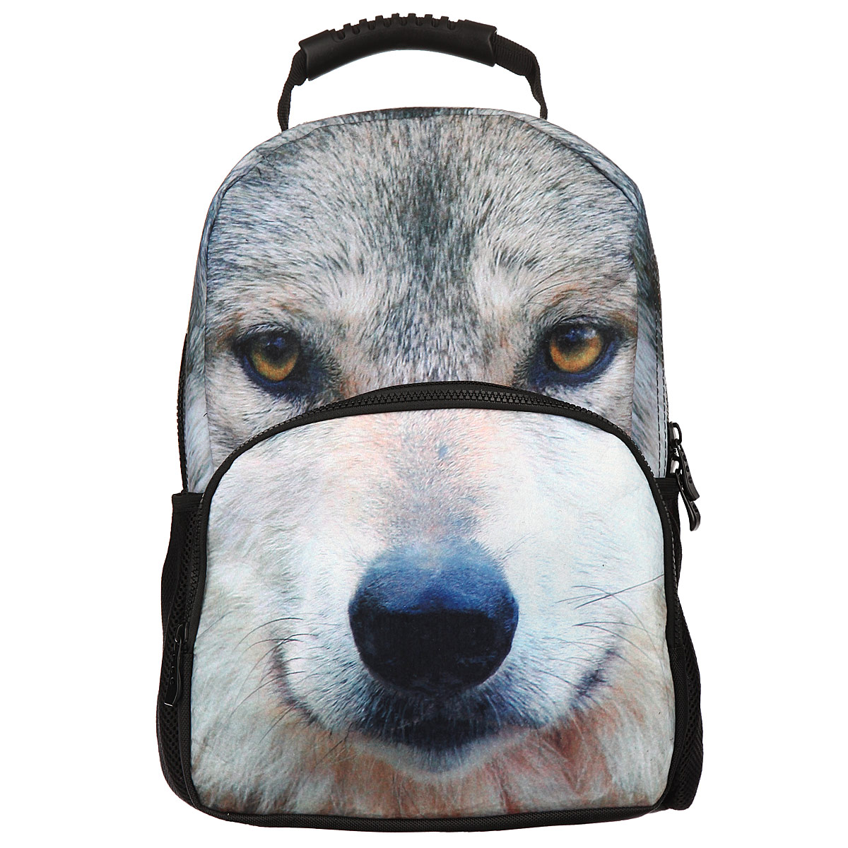 Рюкзак школьный Trend Line Wolf, цвет: черный. NR_00046NR_00046 Рюкзак школьный Trend Line Wolf, цвет: черный. NR_00046NR_00046Стильный школьный рюкзак Trend Line выполнен из полиэстера, дополнен вставкой из флиса, которая оформлена художественной печатью с изображением Wolf. Рюкзак имеет одно основное отделение, закрывающееся на застежку-молнию. Снаружи, на лицевой стороне, рюкзака размещен накладной карман на молнии, внутри которого предусмотрен еще один накладной карман на липучке. С двух сторон изделия расположены два накладных сетчатых кармашка. В верхней части изделия предусмотрена эргономичная ручка для переноски, а также предусмотрены регулируемые лямки. Такой рюкзак станет незаменимым спутником вашего ребенка в походах за знаниями.