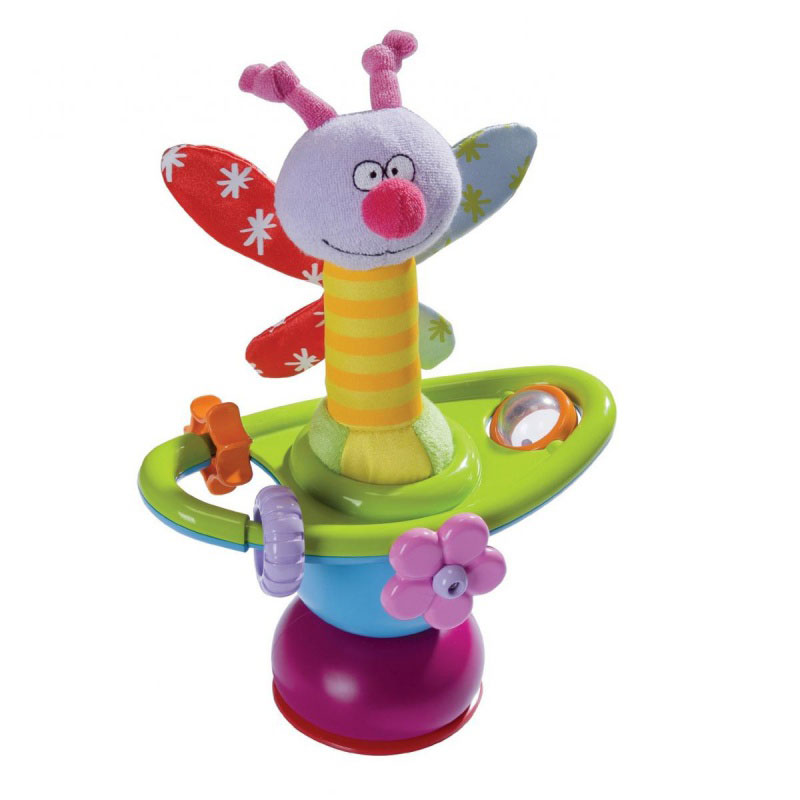 Развивающая игрушка Taf Toys Игровая карусель на присоске10915 Развивающая игрушка Taf Toys Игровая карусель на присоске10915Развивающая игрушка Taf Toys Игровая карусель привлечет внимание малыша и надолго его увлечет. Игрушка представляет собой мягкую гусеницу, расположенную на игровой панели. Гусеница имеет шуршащие крылышки и пищалку внутри. Игровая панель содержит развивающие элементы: пластиковые колечки и прозрачный вращающийся шар с цветными шариками, выполняющий функцию погремушки. Игрушку можно прикрепить в любое понравившееся Вам место благодаря присоске. Развивающаяся игрушка Taf Toys Игровая карусель способствует развитию мелкой моторики рук и координации движений. Уважаемые клиенты! Обращаем ваше внимание на то, что товар поставляется в цветовом ассортименте, в зависимости от наличия на складе.