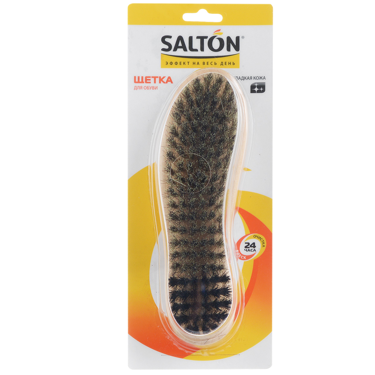Щетка Salton для обуви из гладкой кожи26258772 Щетка Salton для обуви из гладкой кожи26258772Благодаря густому мягкому ворсу из инновационного материала щетка Salton обеспечивает легкое, равномерное нанесение крема по поверхности обуви. Осуществляет эффективную полировку для придания блеска. С щеткой Salton ваша обувь будет выглядеть как новая! Материал: полипропилен, дерево. Размер: 17,5 см х 5,5 см х 4,2 см.