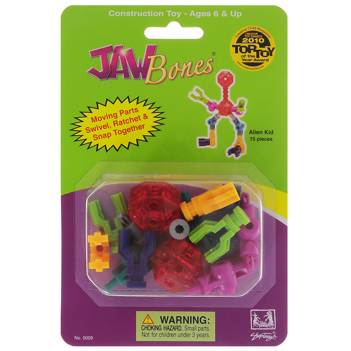 Jawbones Конструктор Инопланетянин5009 Jawbones Конструктор Инопланетянин5009Новый развивающий конструктор Jawbones непременно понравится вашему ребенку! При помощи красочных деталей, с уникальным креплением, можно собрать инопланетянина в оригинальном и неповторимом стиле. Конструктор состоит из 15 элементов разного размера, цвета и назначения. Ваш ребенок с удовольствием будет играть с конструктором, придумывая различные истории.