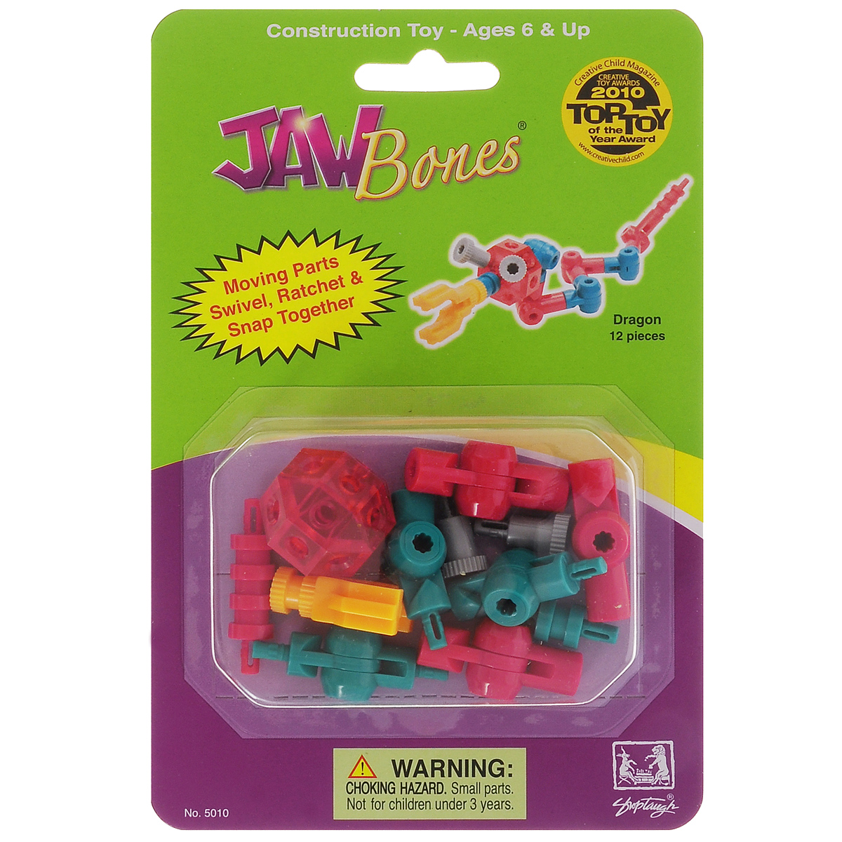 Jawbones Конструктор Дракон5010 Jawbones Конструктор Дракон5010Новый развивающий конструктор Jawbones непременно понравится вашему ребенку! При помощи красочных деталей, с уникальным креплением, можно собрать дракона в оригинальном и неповторимом стиле. Конструктор состоит из 12 элементов различные истории.