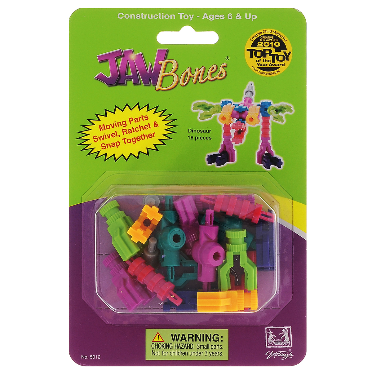 Jawbones Конструктор Динозавр5012 Jawbones Конструктор Динозавр5012Новый развивающий конструктор Jawbones непременно понравится вашему ребенку! При помощи красочных деталей, с уникальным креплением, можно собрать динозавра в оригинальном и неповторимом стиле. Конструктор состоит из 18 элементов разного размера, цвета и назначения. Ваш ребенок с удовольствием будет играть с конструктором, придумывая различные истории.