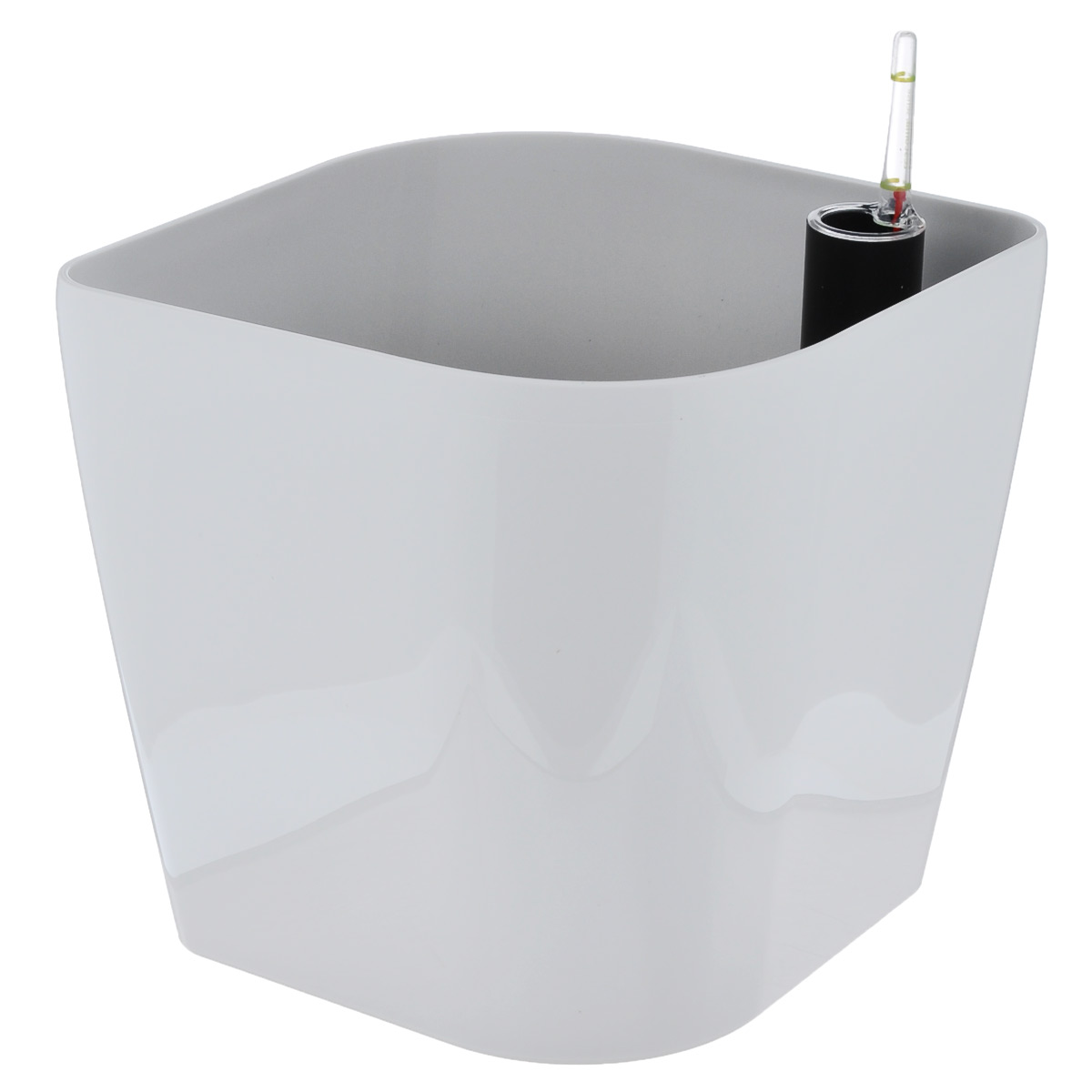 Горшок цветочный Tescoma Sense, с самополивом, цвет: белый, 20 х 20 х 20 см899040 Горшок цветочный Tescoma Sense, с самополивом, цвет: белый, 20 х 20 х 20 см899040Цветочный горшок Tescoma Sense изготовлен из прочного пластика. Снабжен системой самополива, которая позволяет растению получать влагу из нижней части горшка непрерывно. Необходимо наполнять резервуар раз в 4-8 недель. Горшок подходит для выращивания растений и кактусов, имеет индикатор уровня воды. Горшок и разделительную сетку можно мыть в посудомоечной машине; не мыть индикатор уровня воды в посудомоечной машине. Инструкция по применению прилагается.