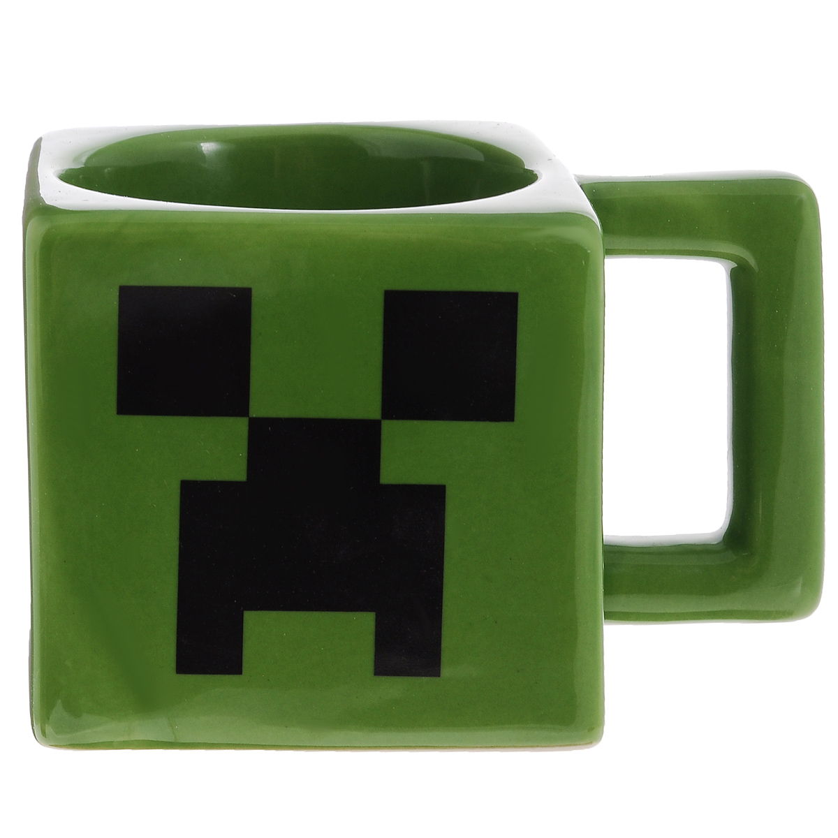Кружка Minecraft Creeper Face Mug, цвет: зеленый, черный, 236 мл23672 Кружка Minecraft Creeper Face Mug, цвет: зеленый, черный, 236 мл23672Квадратная кружка Minecraft Creeper Face Mug - зеленого цвета с изображением лица Крипера из Minecraft! Отличный подарок фанату! Утро начинается с чашки чая или кофе, утро начинается с квадратной кружки по Майнкрафту! Если ваш ребенок увлекается игрой Майнкрафт, такой подарок ему очень понравится!
