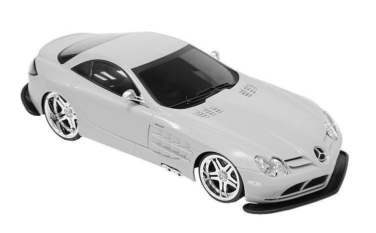 Maisto Радиоуправляемая модель Mercedes SLR McLaren цвет серебристый81022 Maisto Радиоуправляемая модель Mercedes SLR McLaren цвет серебристый81022Радиоуправляемая модель Мерседес-Бенц SLR McLaren стильного серебристого цвета, является точной уменьшенной копией настоящего автомобиля. Машинка при помощи пульта управления движется вперед, дает задний ход, поворачивает влево и вправо, останавливается. С помощью пульта управления также можно контролировать свет передних и задних фар (выключение, ближний свет, дальний свет). Шины модели выполнены из резины. Машина развивает хорошую скорость и обладает высокой стабильностью движения, что позволяет полностью контролировать процесс, управляя уверенно и без суеты. Пульт управления имеет три частоты, что позволяет одновременно управлять 2-3 моделями. Такая модель станет отличным подарком не только любителю автомобилей, но и человеку, ценящему оригинальность и изысканность, а качество исполнения представит такой подарок в самом лучшем свете.