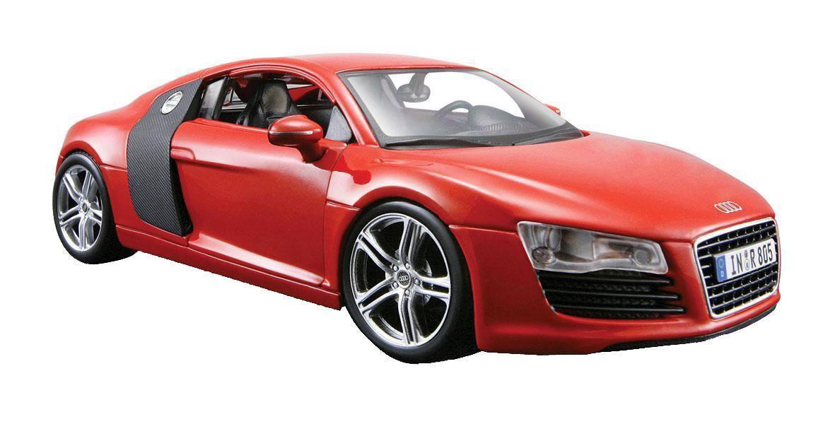 Maisto Радиоуправляемая модель Audi R8 V10 цвет красный масштаб 1:1081045 R/C Maisto Радиоуправляемая модель Audi R8 V10 цвет красный масштаб 1:1081045 R/CРадиоуправляемая модель Audi R8 V10 является точной уменьшенной копией настоящего автомобиля. Модель привлечет внимание не только ребенка, но и взрослого. Машинка при помощи пульта управления движется вперед, дает задний ход, поворачивает влево и вправо, останавливается. С помощью пульта управления также можно контролировать свет передних фар (выключение, ближний свет, дальний свет). Машина развивает хорошую скорость и обладает высокой стабильностью движения, что позволяет полностью контролировать процесс, управляя уверенно и без суеты. Пульт управления имеет три частоты, что позволяет одновременно управлять 2-3 моделями. Такая модель станет отличным подарком не только любителю автомобилей, но и человеку, ценящему оригинальность и изысканность, а качество исполнения представит такой подарок в самом лучшем свете.