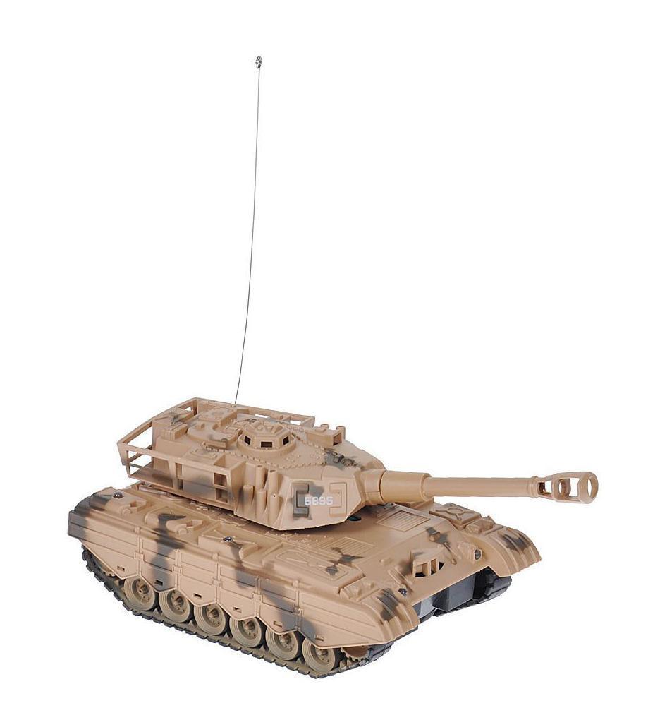 Радиоуправляемая модель Junfa Toys Танк, со световыми и звуковыми эффектами, цвет: коричневый5892_5895 коричневый Радиоуправляемая модель Junfa Toys Танк, со световыми и звуковыми эффектами, цвет: коричневый5892_5895 коричневыйВсе дети хотят иметь в наборе своих игрушек ослепительные, невероятные и крутые танки на радиоуправлении. Тем более если это танк с мировым именем, с проработкой всех деталей, удивляющий приятным качеством и видом. Радиоуправляемая модель Junfa Toys «Танк» - отличный подарок не только ребенку, но и взрослому. Танк на гусеничном ходу изготовлен из прочного пластика и воспроизводит звуки движущейся машины и звук выстрела. Модель обладает неповторимым провокационным стилем и спортивным характером, а серьезные габариты придают реалистичность в управлении. Танк отличается потрясающей маневренностью, динамикой и покладистостью. Во время движения на на нем горят прожектора. Гусеницы изготовлены из пластика. При помощи пульта управления танк может двигаться вперед, назад, поворачивать влево и вправо, разворачиваться.