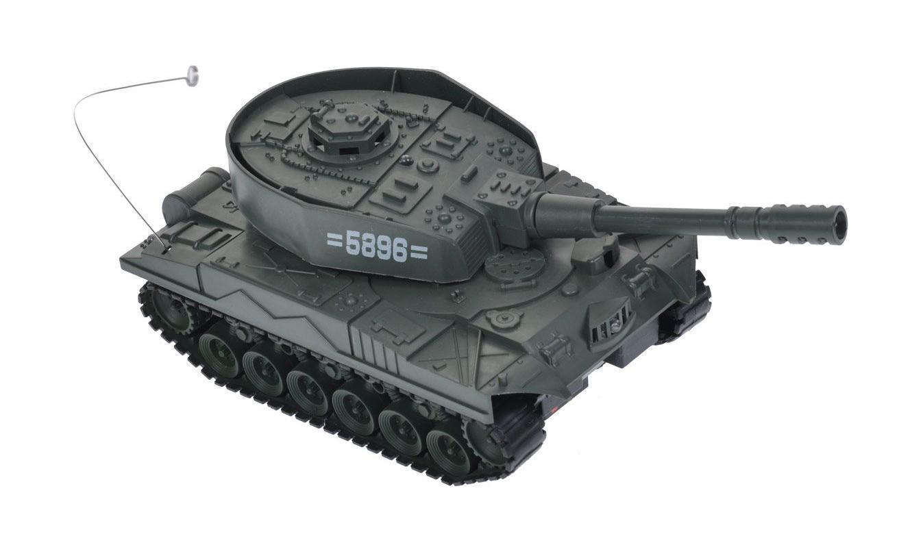 Радиоуправляемая модель Junfa Toys Танк, со световыми и звуковыми эффектами, цвет: темно-зеленый5892 Радиоуправляемая модель Junfa Toys Танк, со световыми и звуковыми эффектами, цвет: темно-зеленый5892Все дети хотят иметь в наборе своих игрушек ослепительные, невероятные и крутые танки на радиоуправлении. Тем более если это танк с мировым именем, с проработкой всех деталей, удивляющий приятным качеством и видом. Радиоуправляемая модель Junfa Toys «Танк» - отличный подарок не только ребенку, но и взрослому. Танк на гусеничном ходу изготовлен из прочного пластика и воспроизводит звуки движущейся машины и звук выстрела. Модель обладает неповторимым провокационным стилем и спортивным характером, а серьезные габариты придают реалистичность в управлении. Танк отличается потрясающей маневренностью, динамикой и покладистостью. Во время движения на на нем горят прожектора. Гусеницы изготовлены из пластика. При помощи пульта управления танк может двигаться вперед, назад, поворачивать влево и вправо, разворачиваться.