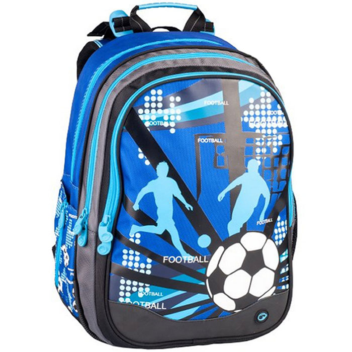BagMaster Рюкзак школьный EV07 0114 A цвет синийBM-EV07 0114 A BagMaster Рюкзак школьный EV07 0114 A цвет синийBM-EV07 0114 AШкольный рюкзак BagMaster EV07 0114 A выполнен из полиэстера и имеет два внутренних отделения, а также дополнен большим карманом на молнии на передней части. Во внутреннее отделение помещаются альбомы, тетради, контурные карты и другие бумаги формата А4. Рюкзак имеет два боковых кармана, один на молнии, другой — из эластичной сетки. Подходит для бутылки с водой. Анатомическая спинка изготовлена из воздухопроницаемого материала. Мягкие, регулируемые плечевые ремни анатомической формы обеспечивают комфорт при носке. Водонепроницаемое дно защитит рюкзак от намокания. Сверху расположена удобная эргономичная ручка для переноски. Светоотражающие элементы повышают безопасности ребенка в темное время суток.