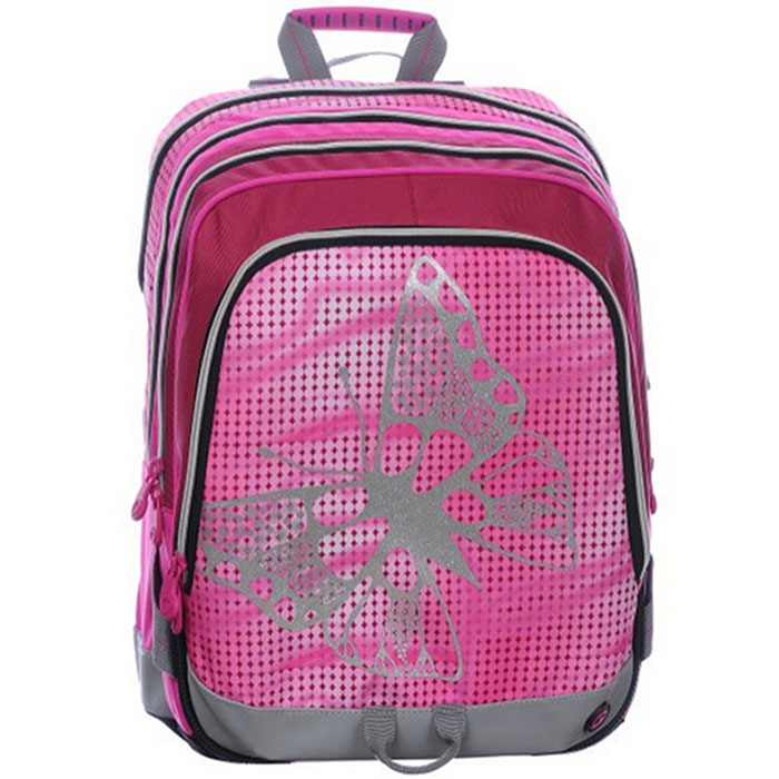 Рюкзак школьный BagMaster S1A 0115A, цвет: розовый. BM-S1A 0115 ABM-S1A 0115 A Рюкзак школьный BagMaster S1A 0115A, цвет: розовый. BM-S1A 0115 ABM-S1A 0115 AШкольный рюкзак из полиэстера с двумя внутренними отделениями и большим карманом на молнии на передней части. Во внутреннее отделение помещаются альбомы, тетради, контурные карты и так далее формата А4.