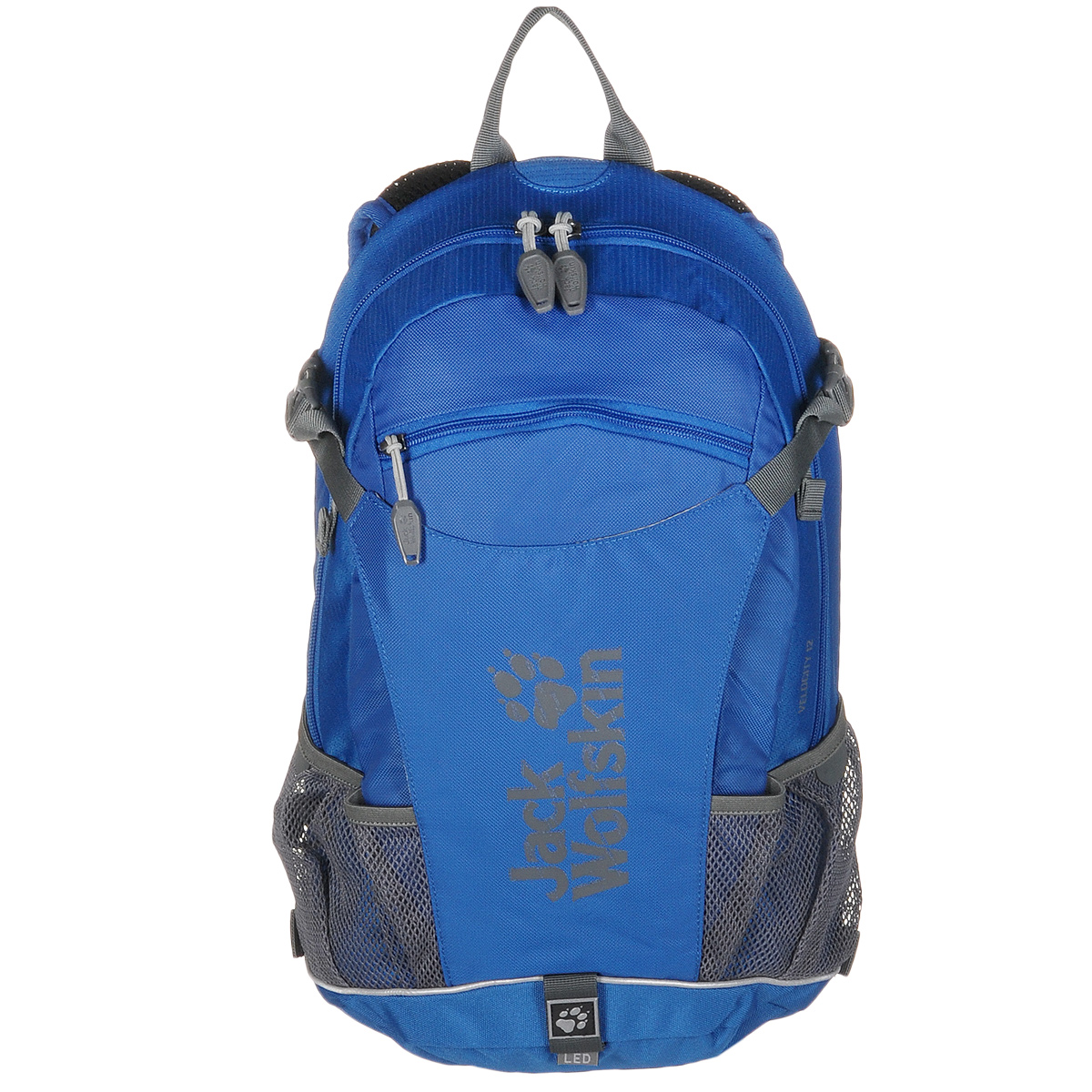 Рюкзак спортивный Jack Wolfskin Velocity 12, цвет: синий, 12 л2000923-1127 Рюкзак спортивный Jack Wolfskin Velocity 12, цвет: синий, 12 л2000923-112712-литровый спортивный рюкзак Jack Wolfskin Velocity 12 оснащен чехлом от дождя и крепежной петлей для светодиодного фонарика. Он предназначен, прежде всего, для велосипедистов. Основное отделение с внутренним карманом, органайзер и два сетчатых кармана предоставляют достаточно места. Плотно прилегающая к спине поддерживающая система обеспечивает достаточную свободу движений. Центральный вентиляционный канал, воздухопроницаемая мягкая подушка спины и дышащий чехол обеспечивают хорошую вентиляцию.