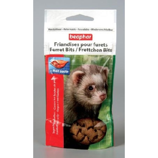 Beaphar Ferret Bits Подушечки для хорьков с мальт-пастой 35 г.23237 Beaphar Ferret Bits Подушечки для хорьков с мальт-пастой 35 г.23237Всем животным нравятся лакомства, и хорьки не являются исключени- ем. Угощения вносят разнообразие в жизнь домашних питомцев и укре- пляют связь между животным и его хозяином. Ferret Bits идут на один шаг вперед – они являются не только вкусным лакомством, но и содержат па- сту, которая поможет избежать проблем связанных с формированием во- лосяных комочков в желудке животного УВАЖАЕМЫЕ КЛИЕНТЫ! Обращаем ваше внимание на возможные изменения в дизайне упаковки. Качественные характеристики товара и его размеры остаются неизменными. Поставка осуществляется в зависимости от наличия на складе.