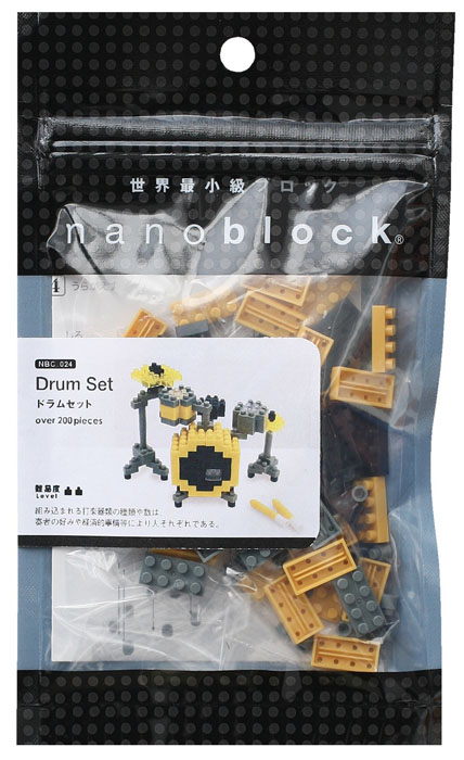Nanoblock Мини-конструктор БарабаныNBC_024 Nanoblock Мини-конструктор БарабаныNBC_024Ударная установка - один из ключевых объектов коллекции Музыкальные Инструменты. Гарантированно понравится любителям музыки. Из одного набора вы соберете: Тарелки Крэш - 1 шт, Тарелки Хэт - 1 шт, Высокий том-том альт - 1 шт, Низкий том-том - 1 шт, Басс-барабан бочка - 1 шт, Табурет - 1 шт. Чтобы получить барабанную установку в полной комплектации, нужно докупить еще один набор и, следуя дополнительной инструкции на сайте nanoblock, добавить: Напольный том-том + 1 шт, Высокий том-том + 1 шт, Тарелки Крэш + 1 шт, Тарелки Хэт + 1 шт. В комплекте: 170 элементов + запасные, пошаговая схема сборки. Конструктор Nanoblock - самый маленький в мире конструктор, крайне необычный, как все японское. Высокоточные трехмерные модели из деталей подобных Лего, но предельно...