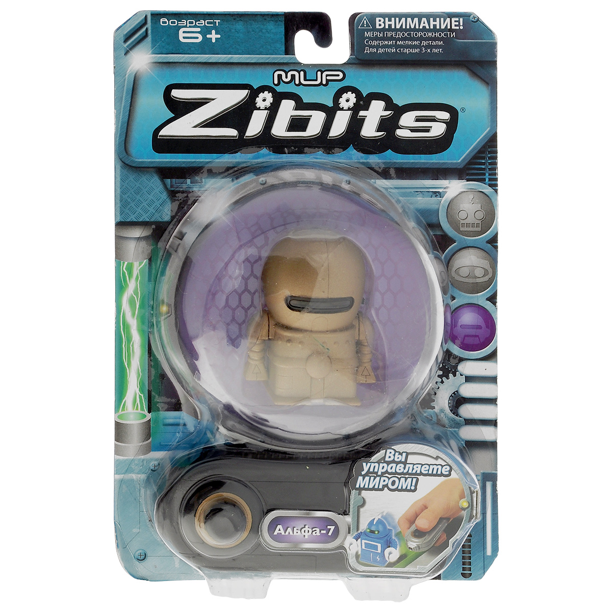 Zibits Мини-робот на радиоуправлении Альфа-730436 Zibits Мини-робот на радиоуправлении Альфа-730436Коллекционный мини-робот Альфа-7 отличается оригинальным дизайном, некоторые его детали светятся в темноте. Он очень быстро двигается вперед и назад, разворачивается на 360 градусов, а также издает потрясающие звуки. В комплекте удобный пульт дистанционного управления. Собери всю коллекцию роботов. Всего 12 уникальных дизайнерских разработок.
