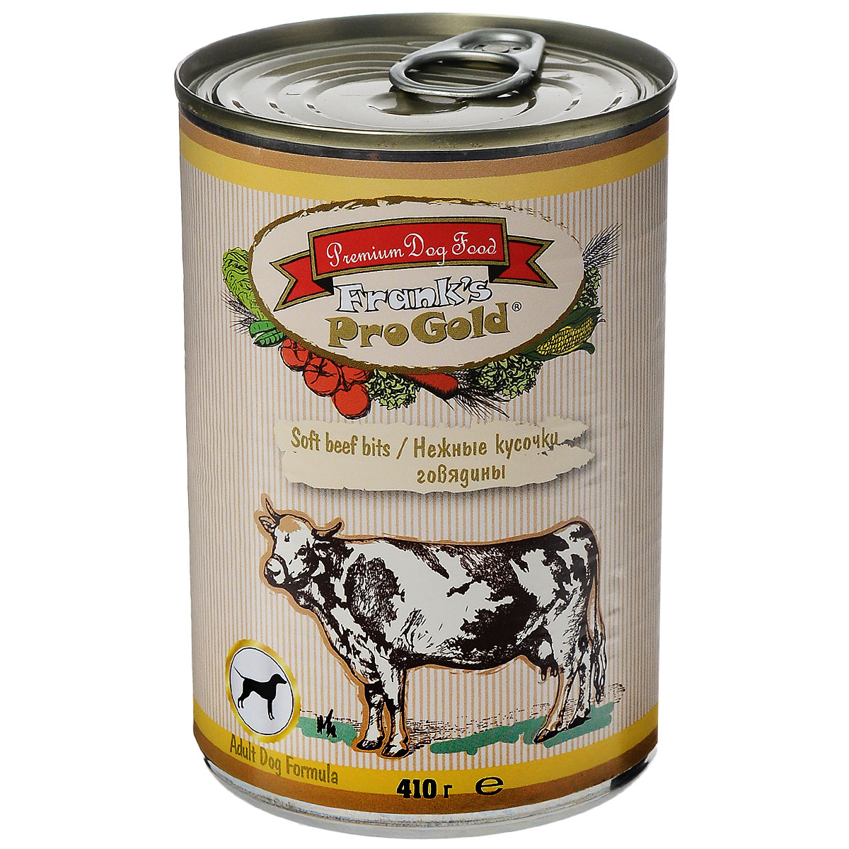 Franks ProGold Консервы для собак Нежные кусочки говядины (Soft beef bits Adult Dog Recipe), 410 г.19417 Franks ProGold Консервы для собак Нежные кусочки говядины (Soft beef bits Adult Dog Recipe), 410 г.19417Полнорационный корм для собак. Состав: мясо курицы, говядина, мясо и его производные, злаки, витамины и минералы. Пищевая ценность: влажность 81 %,белки 6,5 %, жиры 4,5 %, зола 2 %, клетчатка 0,5. Добавки: Витамин A 1600 IU, Витамин D 140 IU, Витамин E 10 IU, Железо E1 24 мг/кг, Марганец E5 6 мг/кг, Цинк E6 15 мг/кг, Иодин E2 0,3 мг/кг. Калорийность: 393,6 калл. Условия хранения: в прохладном темном месте.
