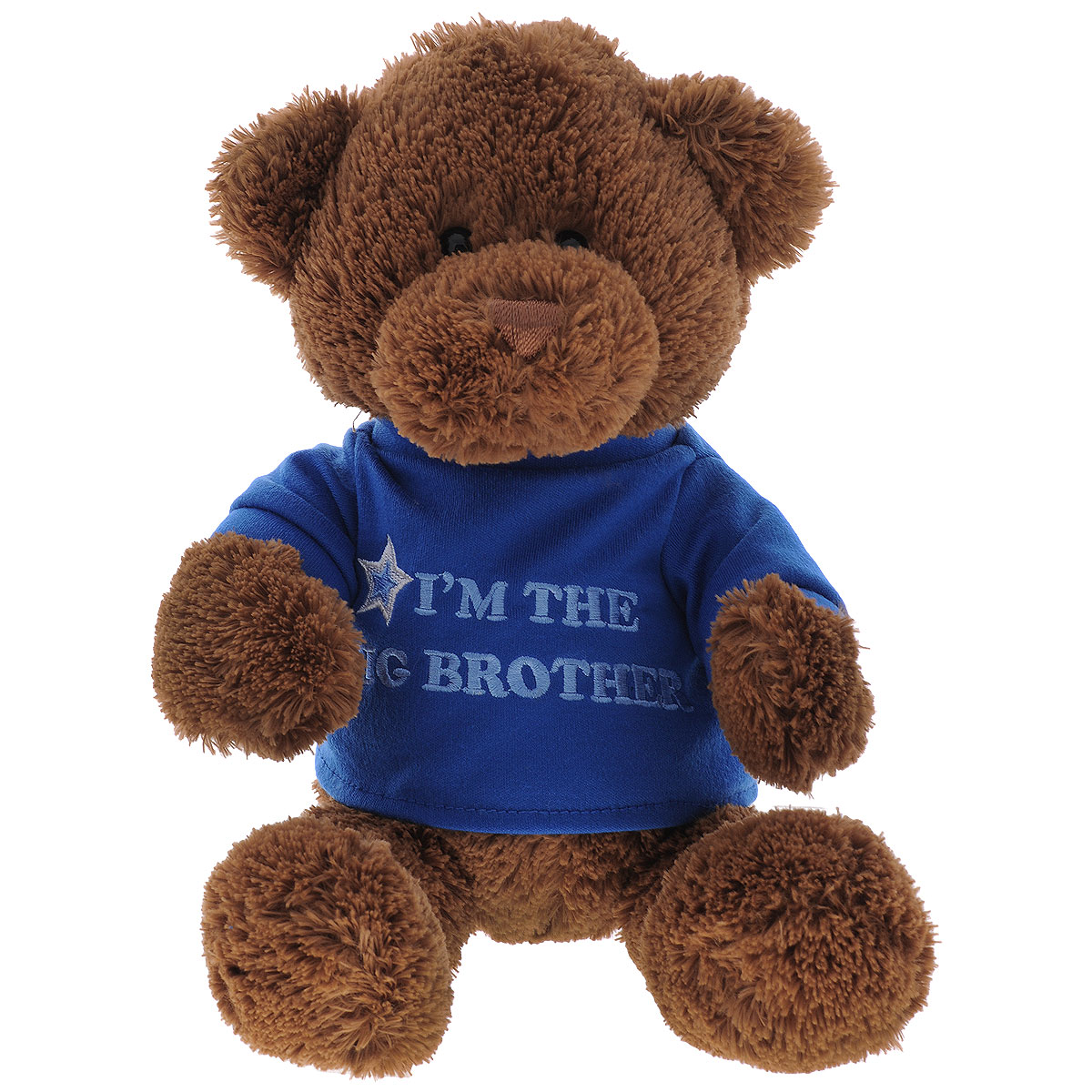Мягкая игрушка Gund Big Brother, 29 см320153 Мягкая игрушка Gund Big Brother, 29 см320153Мягкая игрушка Gund Big Sister, выполненная в виде медвежонка коричневого цвета в синей кофте. Игрушка вызовет умиление и улыбку у каждого, кто ее увидит. Удивительно мягкая игрушка принесет радость и подарит своему обладателю мгновения нежных объятий и приятных воспоминаний. Великолепное качество исполнения делают эту игрушку чудесным подарком к любому празднику.