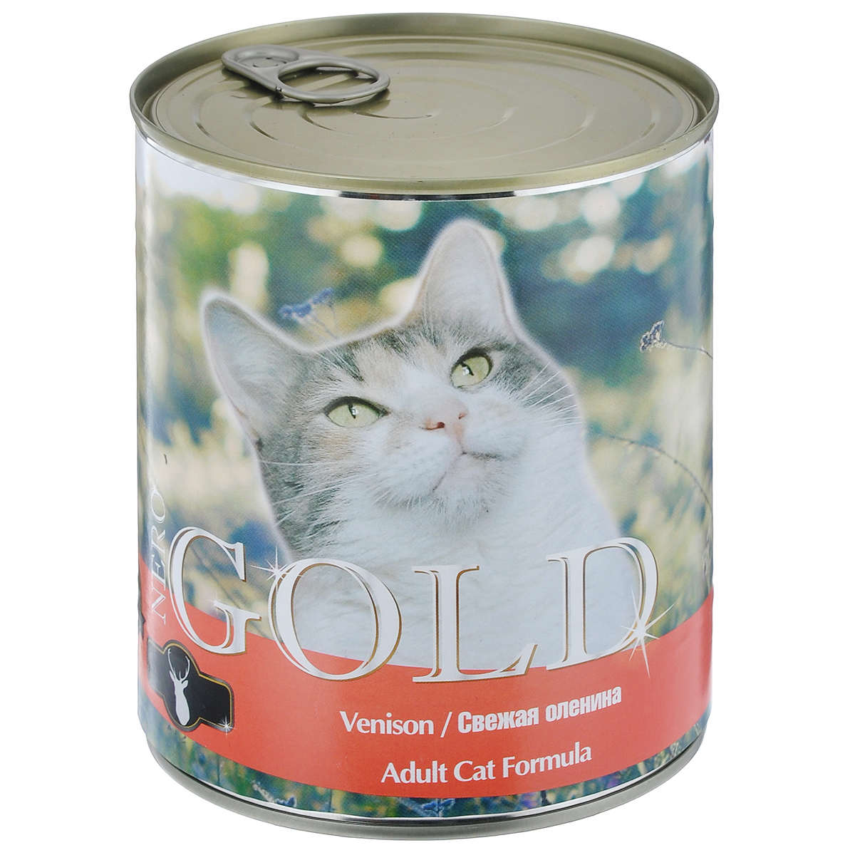 Консервы для кошек Nero Gold, свежая оленина, 810 г24485 Консервы для кошек Nero Gold, свежая оленина, 810 г24485Консервы для кошек Nero Gold - полнорационный продукт, содержащий все необходимые витамины и минералы, сбалансированный для поддержания оптимального здоровья вашего питомца! Состав: мясо и его производные, филе курицы, оленина, злаки, витамины и минералы. Гарантированный анализ: белки 6%, жиры 4,5%, клетчатка 0,5%, зола 2%, влага 81%. Пищевые добавки на 1 кг продукта: витамин А 1600 МЕ, витамин D 140 МЕ, витамин Е 10 МЕ, таурин 300 мг, железо 24 мг, марганец 6 мг, цинк 15 мг, медь 1 мг, магний 200 мг, йод 0,3 мг, селен 0,2 мг. Вес: 810 г. Товар сертифицирован.
