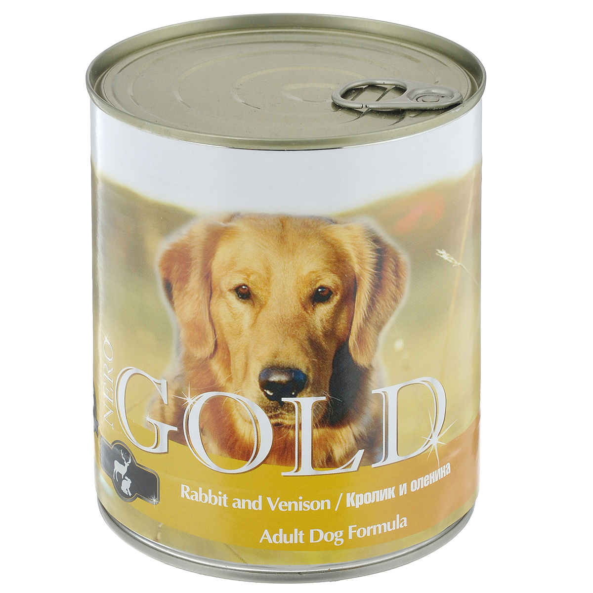 Консервы для собак Nero Gold, с кроликом и олениной, 810 г10321 Консервы для собак Nero Gold, с кроликом и олениной, 810 г10321Консервы для собак Nero Gold - полнорационный продукт, содержащий все необходимые витамины и минералы, сбалансированный для поддержания оптимального здоровья вашего питомца! Состав: мясо и его производные, филе курицы, филе кролика, оленина, злаки, витамины и минералы. Гарантированный анализ: белки 6,5%, жиры 4,5%, клетчатка 0,5%, зола 2%, влага 81%. Пищевые добавки на 1 кг продукта: витамин А 1600 МЕ, витамин D 140 МЕ, витамин Е 10 МЕ, железо 24 мг, марганец 6 мг, цинк 15 мг, медь 1 мг, магний 200 мг, йод 0,3 мг, селен 0,2 мг. Вес: 810 г. Товар сертифицирован.