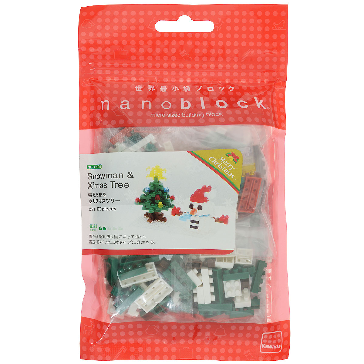 Nanoblock Мини-конструктор Снеговик и ЁлкаNBC_100 Nanoblock Мини-конструктор Снеговик и ЁлкаNBC_100Сразу два символа Нового Года в одном комплекте: мини-версия классического снеговика в компании зеленой красавицы-елки. Строить снежную бабу, катая комки - любимая уличная забава детей в ясный зимний день. Наш Снеговик не боится оттепели и не займет много места в доме. Построить этого красавца в красном колпаке, с варежками, шарфом и обязательным носом-морковкой можно в любую погоду. Пушистую елочку тоже нужно подготовить к празднику - украсить большой золотой звездой и нарядить игрушками! Набор Снежная Баба и Елка из конструктора Nanoblock - замечательный подарок к Новому Году и взрослому и ребенку, который создаст новогоднее настроение и останется на память! Примерное время сборки: 30 мин