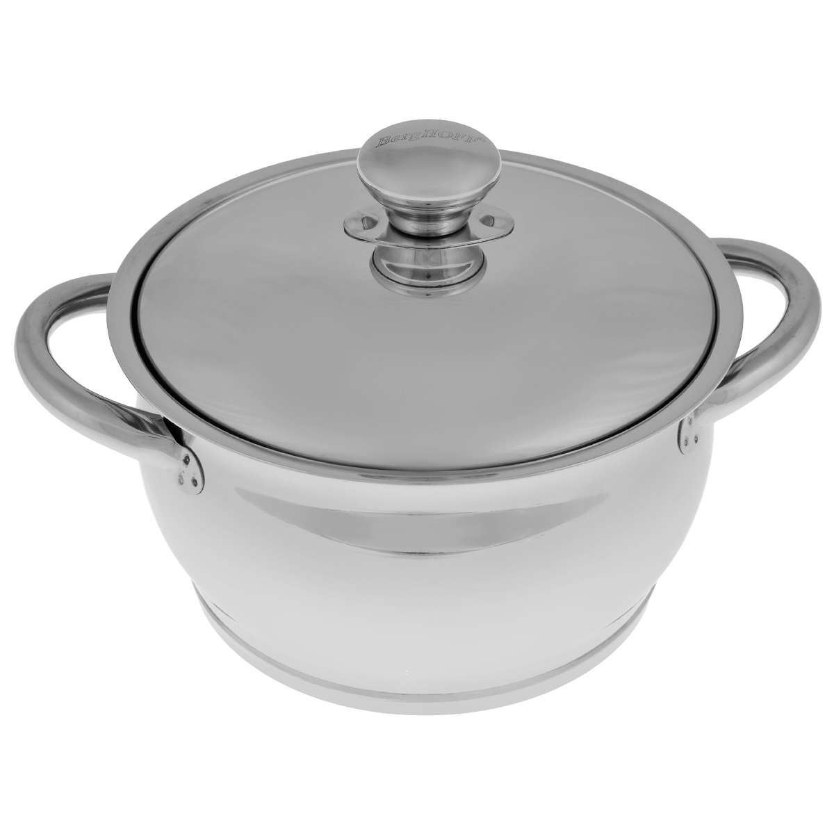Кастрюля BergHOFF Cosmo с крышкой, 2,7 л1102207 Кастрюля BergHOFF Cosmo с крышкой, 2,7 л1102207Кастрюля BergHOFF Cosmo выполнена из высококачественной нержавеющей стали 18/10, которая обладает бактериостатическими свойствами. Сталь 18/10 - один из наиболее тонких и сбалансированных сплавов, используемых во всем мире, который гарантирует высокую химическую нейтральность к пище. Зеркальная полировка снаружи и внутри изделия обеспечивает превосходные антикоррозионные свойства материала (так как подобно пленке защищает внешнюю поверхность изделий и продлевает срок годности посуды), чистоту и гигиену (полное отсутствие в материале пор и микротрещин) и значительно облегчает ее чистку. Термоаккумулирующее дно специальной конструкции с верхним открытым алюминиевым слоем и медным диском позволит теплу быстро и равномерно распределится по всей поверхности дна. Эргономичные ручки обеспечивают безопасный захват и удобство в поднятии изделий, крепятся к изделию точечной сваркой. В кастрюле BergHOFF Cosmo можно готовить с небольшим количеством воды или без...