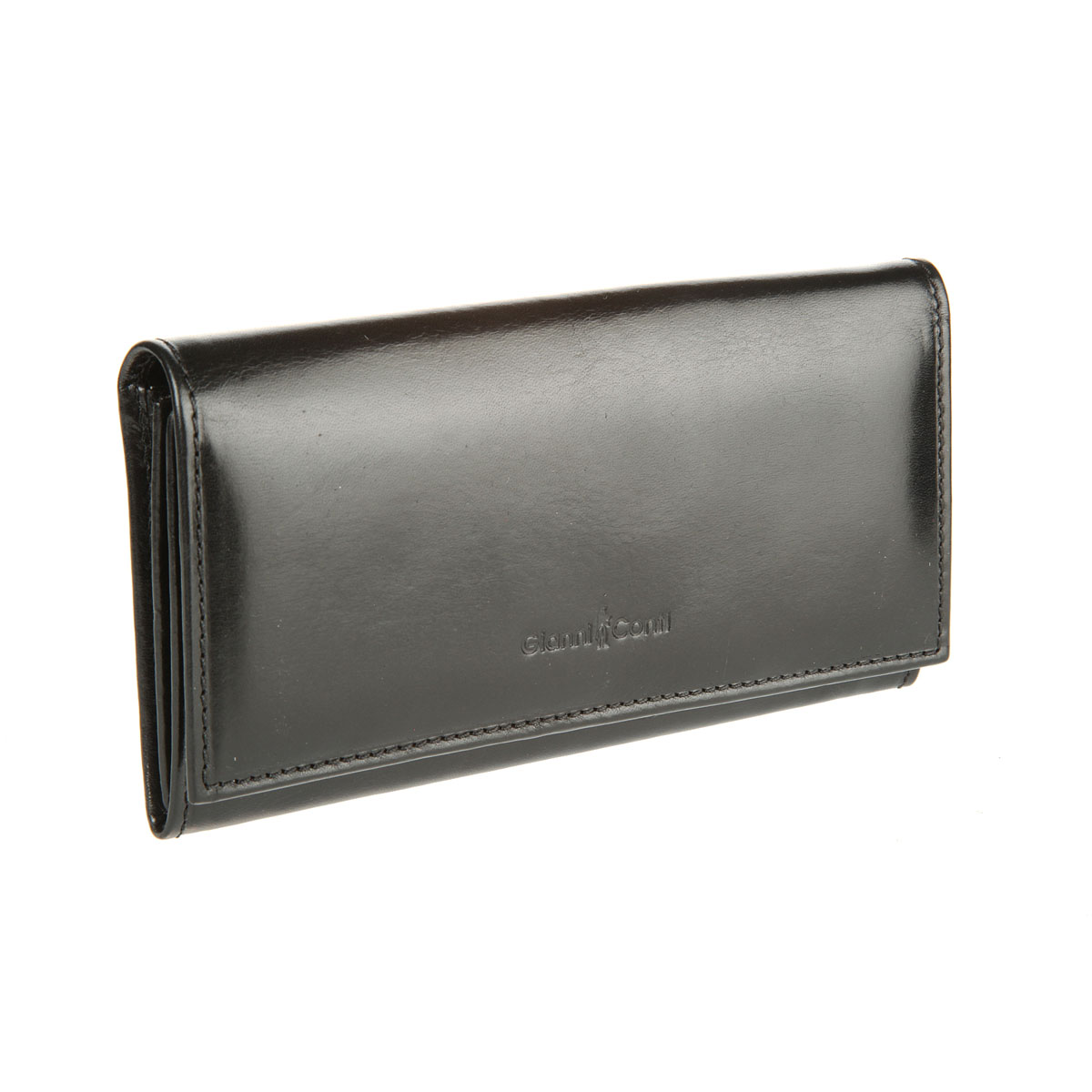Кошелек женский Gianni Conti, цвет: черный. 907003907003 black Кошелек женский Gianni Conti, цвет: черный. 907003907003 blackСтильный женский кошелек Gianni Conti выполнен из натуральной кожи с глянцевой текстурой и оформлен выбитым клеймом с изображением логотипа и названия бренда. Изделие закрывается на кнопку, внутри размещены пять карманов для кредитных карт, одни из которых сетчатый карман. Три отделения для купюр, отделение для мелочи на молнии, накладной карман для документов. Снаружи, в задней стенке изделия размещен вшитый карман на молнии. Элегантный кошелек Gianni Conti станет стильным аксессуаром, идеально подходящим вашему образу.