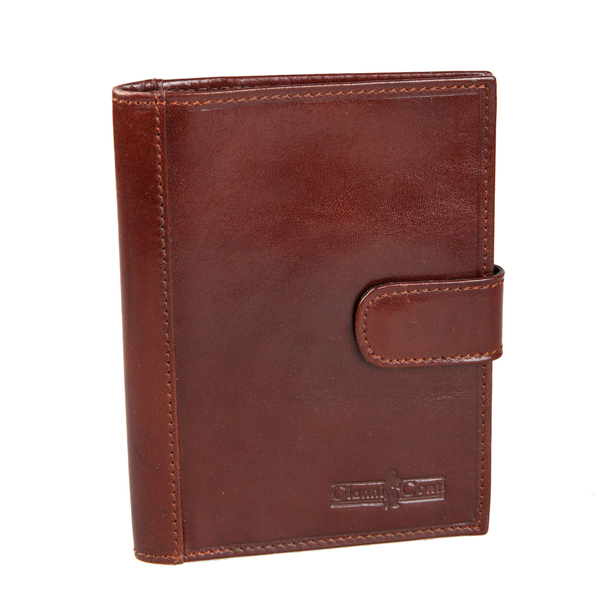 Обложка для паспорта мужская Gianni Conti, цвет: коричневый. 907035907035 brown Обложка для паспорта мужская Gianni Conti, цвет: коричневый. 907035907035 brownСтильная обложка для паспорта Gianni Conti выполнена из натуральной кожи глянцевой текстурой. Обложка оформлена декоративной строчкой и выбитым клеймом с изображением логотипа названия бренда. Изделие раскладывается пополам и закрывается на хлястик с кнопкой, внутри расположены шесть карманов для визитных или пластиковых карт, два накладных кармана для документов и карман-стенка для паспорта. Элегантная обложка Gianni Conti не только поможет сохранить внешний вид ваших документов и защитит их от повреждений, но и станет стильным аксессуаром, идеально подходящим вашему образу.