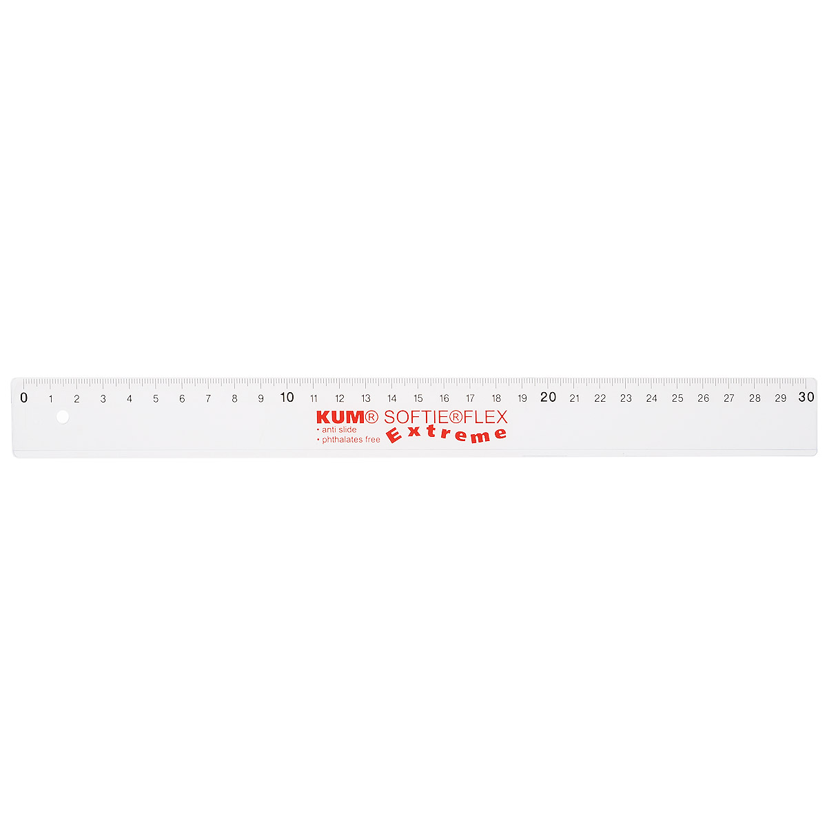 Линейка Kum Softie Flex, цвет: прозрачный, 30 см2250519 K-L03 SoftieFlex Линейка Kum Softie Flex, цвет: прозрачный, 30 см2250519 K-L03 SoftieFlexЛинейка Kum Softie Flex, длиной 30 см, выполнена из прозрачного особо гибкого пластика. Это неломающаяся линейка, которую можно сгибать и скручивать неограниченное количество раз. После деформации быстро возвращается в первоначальное состояние. Линейка Kum Softie Flex станет отличным помощником школьнику или студенту, упрощающим измерение и обеспечивающим ровность проводимых линий.