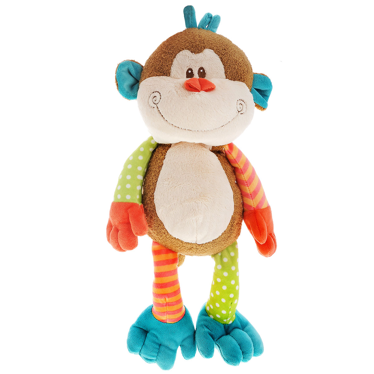 Мягкая игрушка Plush Apple Веселая мартышка, 40 смK34092A Мягкая игрушка Plush Apple Веселая мартышка, 40 смK34092AЯркая мягкая игрушка Plush Apple Веселая мартышка привлечет внимание любого ребенка. Игрушка изготовлена из безопасных, приятных на ощупь текстильных материалов в виде обезьянки с веселой улыбкой на мордочке. Пластиковые гранулы, используемые при набивке игрушки, способствуют развитию мелкой моторики рук ребенка. Удивительно мягкая игрушка принесет радость и подарит своему обладателю мгновения нежных объятий и приятных воспоминаний.