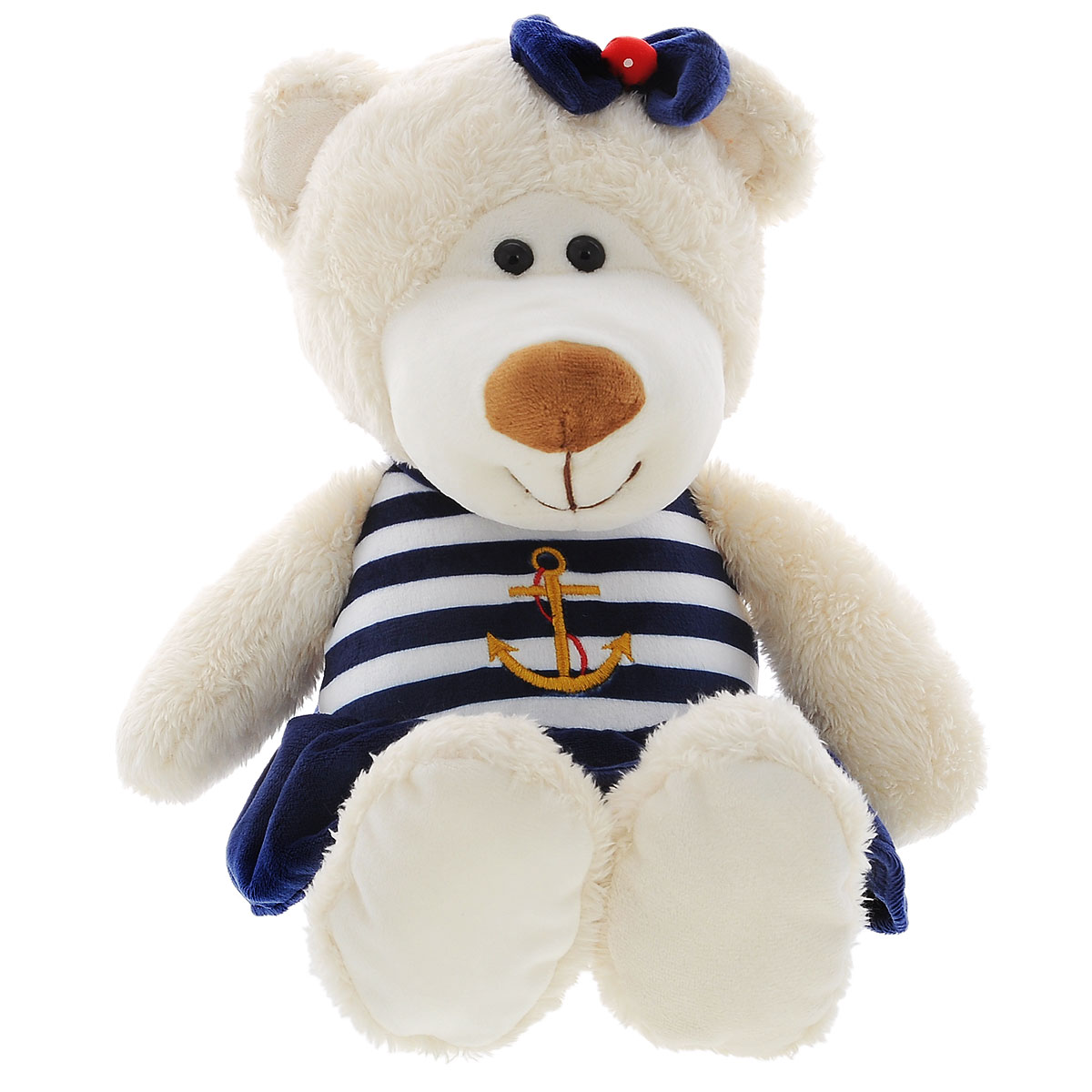 Мягкая игрушка Plush Apple Медведь морячка, 38 смK34124D Мягкая игрушка Plush Apple Медведь морячка, 38 смK34124DМягкая игрушка Plush Apple Медведь морячка выполнена в виде трогательного медвежонка. Игрушка изготовлена из высококачественных текстильных материалов. Медвежонок одет в платье морского стиля с изображением якоря. Глазки выполнены из пластика. Небольшие размеры позволят малышу всюду брать ее с собой - на прогулку, в детский сад или в поездку. Такая игрушка вызывает умиление не только у детей, но и у взрослых. Поэтому она станет отличным подарком не только ребенку, но и друзьям.