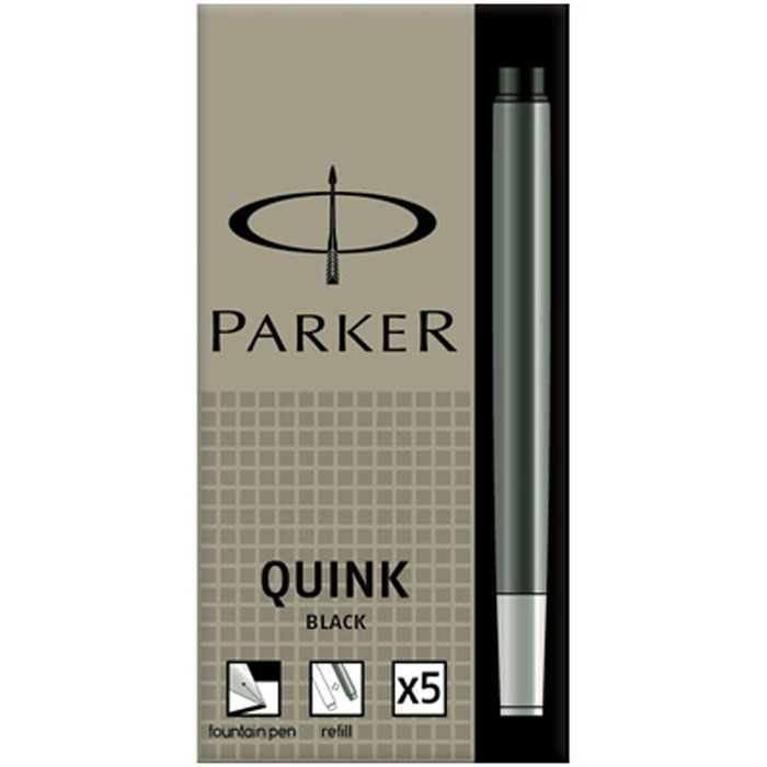 Картридж с чернилами QUINK для перьевой ручки. PARKER-S0116200PARKER-S0116200 Картридж с чернилами QUINK для перьевой ручки. PARKER-S0116200PARKER-S0116200Чернильный картридж для перьевой ручки Паркер Нью Куинк Картриджес. Для использования в перьевых ручках Паркер, чернила черного цвета, 5 шт. в упаковке. Произведено во Франции. Срок годности 4 года.