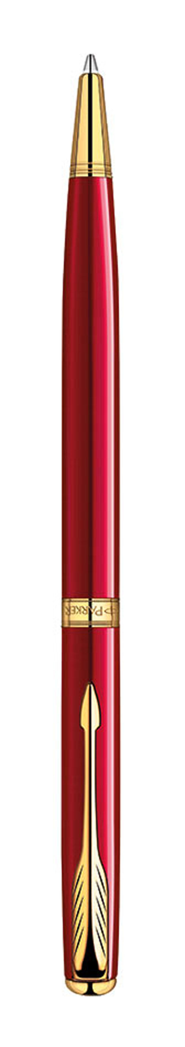 Ручка шариковая Sonnet Slim Laque Red GT. PARKER-S1859473PARKER-S1859473 Ручка шариковая Sonnet Slim Laque Red GT. PARKER-S1859473PARKER-S1859473Ручка шариковая «Паркер Соннет Слим Рэд Джи Ти». Чернила черного цвета, линия письма – тонкая, в подарочной упаковке. Произведено во Франции.