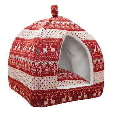 Домик для кошки Fauna Scans Igloo, цвет: красный, белый, 35 см х 35 см х 40 смFIDB-9033 Домик для кошки Fauna Scans Igloo, цвет: красный, белый, 35 см х 35 см х 40 смFIDB-9033Домик для кошки Fauna Scans Igloo обязательно понравится вашему питомцу. Изделие выполнено из вязаной ткани с новогодним принтом. Внутри домик отделан мягким искусственным мехом. Ваш любимец сразу же захочет забраться внутрь, там он сможет отдохнуть и спрятаться. Компактные размеры позволят поместить домик, где угодно, а приятная цветовая гамма сделает его оригинальным дополнением к любому интерьеру. Толщина стенки: 2 см.