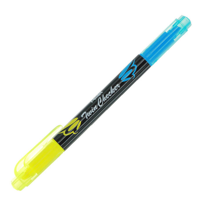 Pentel Текстовыделитель двухцветный Twin Checker, цвет: желтый, голубойPSLW8-GS Pentel Текстовыделитель двухцветный Twin Checker, цвет: желтый, голубойPSLW8-GSДвухсторонний текстовыделитель Twin Checker невероятно удобен и станет вашим незаменимым помощником. Его можно использовать для выделения текстов на разных видах бумаги. У маркера скошенный наконечник, а два ярких насыщенных цвета - голубой и желтый - помогут обозначить необходимую информацию в потоке текста. Диаметр стержня от 1 до 3,5 мм.