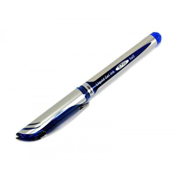 Pentel Гелевая ручка EnerGel, цвет: синийPBL57-C Pentel Гелевая ручка EnerGel, цвет: синийPBL57-CГелевая ручка EnerGelс мягкой каучуковой зоной захвата и в стильном металлическом корпусе серого цвета. Ручка дополнена металлическим колпачком оригинального дизайна. EnerGel - инновационная формула гелевых чернил, разработанная Pentel, обеспечивающая их моментальное высыхание на бумаге. Диаметр стержня 0.7 мм. Сменный стержень LR7.