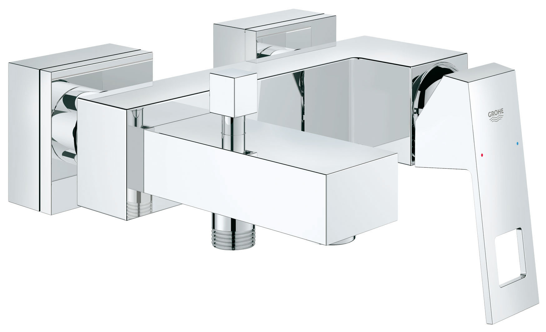Смеситель для ванны GROHE Eurocube (23140000)23140000 Смеситель для ванны GROHE Eurocube (23140000)23140000Настенный монтаж Металлический рычаг GROHE SilkMove керамический картридж O 46 мм GROHE StarLight хромированная поверхность Регулировка расхода воды Автоматический переключатель: ванна/душ Встроенный обратный клапан в душевом отводе 1/2? Аэратор Скрытые S-образные эксцентрики Дополнительный ограничитель температуры (46 375 000) С защитой от обратного потока Видео по установке является исключительно информационным. Установка должна проводиться профессионалами!