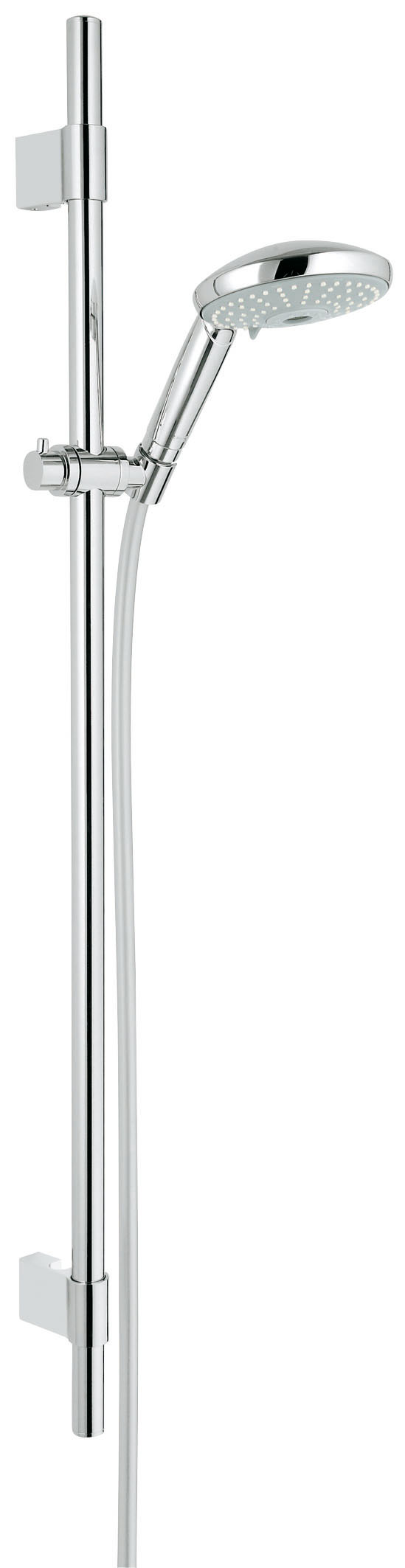 Душевой гарнитур GROHE Rainshower (ручной душ, штанга 900 мм, шланг 1750 мм) (28769001)28769001 Душевой гарнитур GROHE Rainshower (ручной душ, штанга 900 мм, шланг 1750 мм) (28769001)28769001Включает в себя: Душевая штанга, 900 мм (28 819 000) GROHE QuickFix Plus (регулируемое расстояние между настенными креплениями штанги позволяет использовать для монтажа уже имеющиеся отверстия в стене ) С металлическими настенными креплениями Ручной душ Classic (28 764 000) Душевой шланг 1750 мм (28 388 000) Twistfree против перекручивания шланга GROHE StarLight хромированная поверхность Внутренний охлаждающий канал для продолжительного срока службы Видео по установке является исключительно информационным. Установка должна проводиться профессионалами!