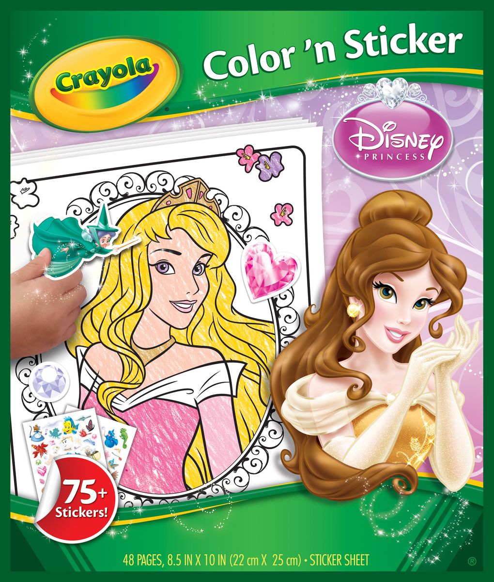 Crayola Раскраска с наклейками Принцессы04-0202C Crayola Раскраска с наклейками Принцессы04-0202CБольшая раскраска с Принцессами Дисней от американского бренда Crayola – лучший подарок для любой девочки! На многочисленных страницах этой суперкнижки вас ждут картинки со сценами из жизни Золушки, Рапунцель, Белль, Спящей красавицы и других героинь любимых мультфильмов. @# Раскрашивайте изображения и украшайте их изящными стикерами в стиле Disney, которые так же входят в комплект с раскраской. @# В наборе: раскраска (48 листов), листы со стикерами (более 75 штук). @# Размеры упаковки: 27х21,6х0,5 см. @# Раскраска предназначена для девочек старше 3 лет. @#
