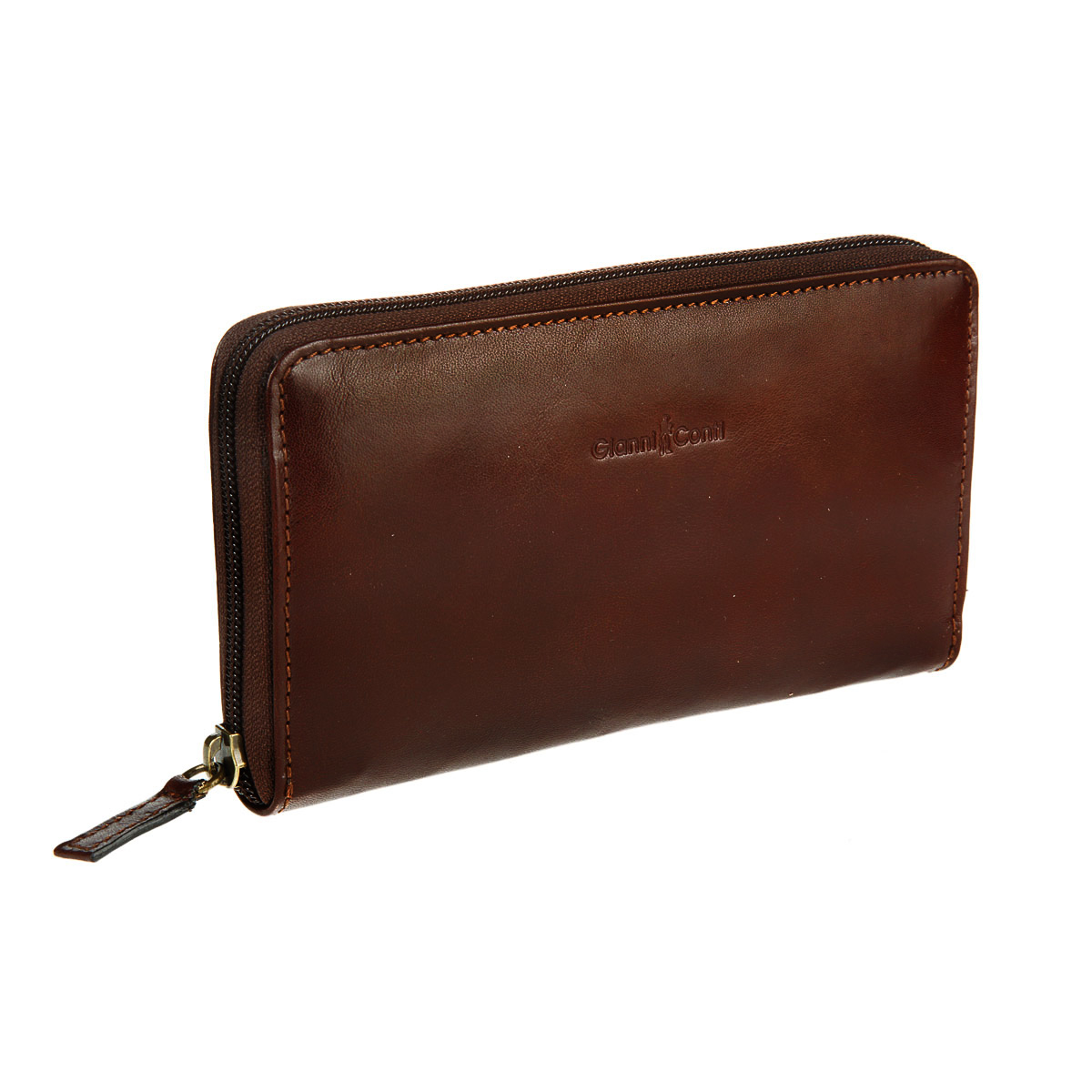 Портмоне женское Gianni Conti, цвет: коричневый. 908106908106 brown Портмоне женское Gianni Conti, цвет: коричневый. 908106908106 brownПолнокупюрное женское портмоне Gianni Conti выполнено из гладкой натуральной кожи. Модель закрывается на застежку-молнию. Внутри расположено 4 отделения для купюр, отделение для монет на застежке-молнии, 2 боковых кармана и 8 кармашков для кредитных карт и визиток. Gianni Conti сделает ваш образ ярким и выразительным. Высочайшее качество обработки изделий, неординарный дизайн, оригинальная цветовая гамма - визитная карточка компании.