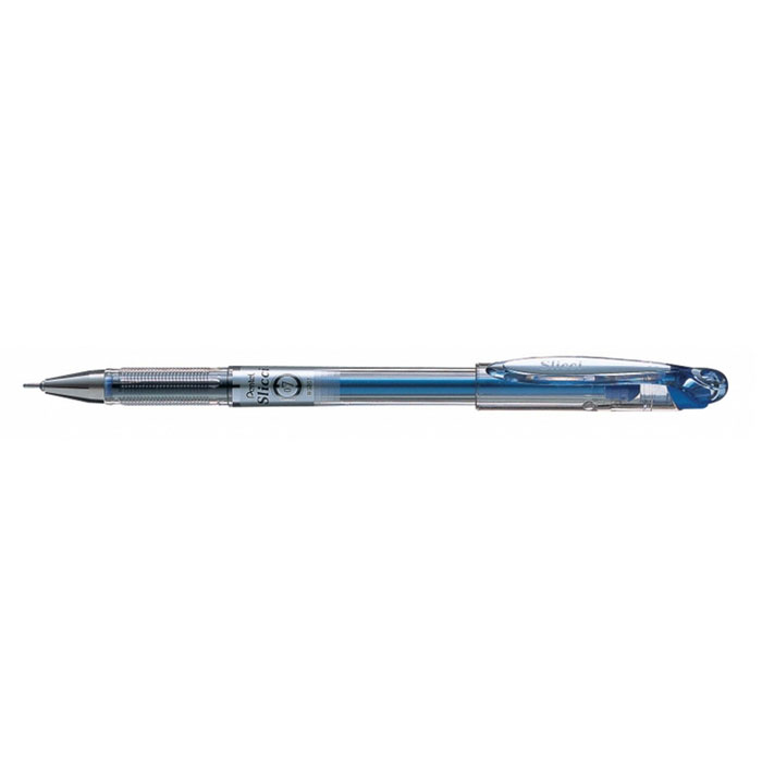 Pentel Гелевая ручка Slicci, цвет: синийPBG207-C Pentel Гелевая ручка Slicci, цвет: синийPBG207-CГелевая ручка Slicciс рифленой зоной захвата в лаконичном прозрачном корпусе. Ручка дополнена удобным колпачком. Ручка Slicci имеет игловидный пишущий узел. Яркие цвета чернил, гладкое скольжение стержня позволяют использовать такую ручку как для письма, так и для рисования.