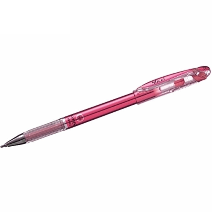 Pentel Гелевая ручка Slicci, цвет: красныйPBG207-B Pentel Гелевая ручка Slicci, цвет: красныйPBG207-BГелевая ручка Slicciс рифленой зоной захвата в лаконичном прозрачном корпусе. Ручка дополнена удобным колпачком. Ручка Slicci имеет игловидный пишущий узел. Яркие цвета чернил, гладкое скольжение стержня позволяют использовать такую ручку как для письма, так и для рисования.