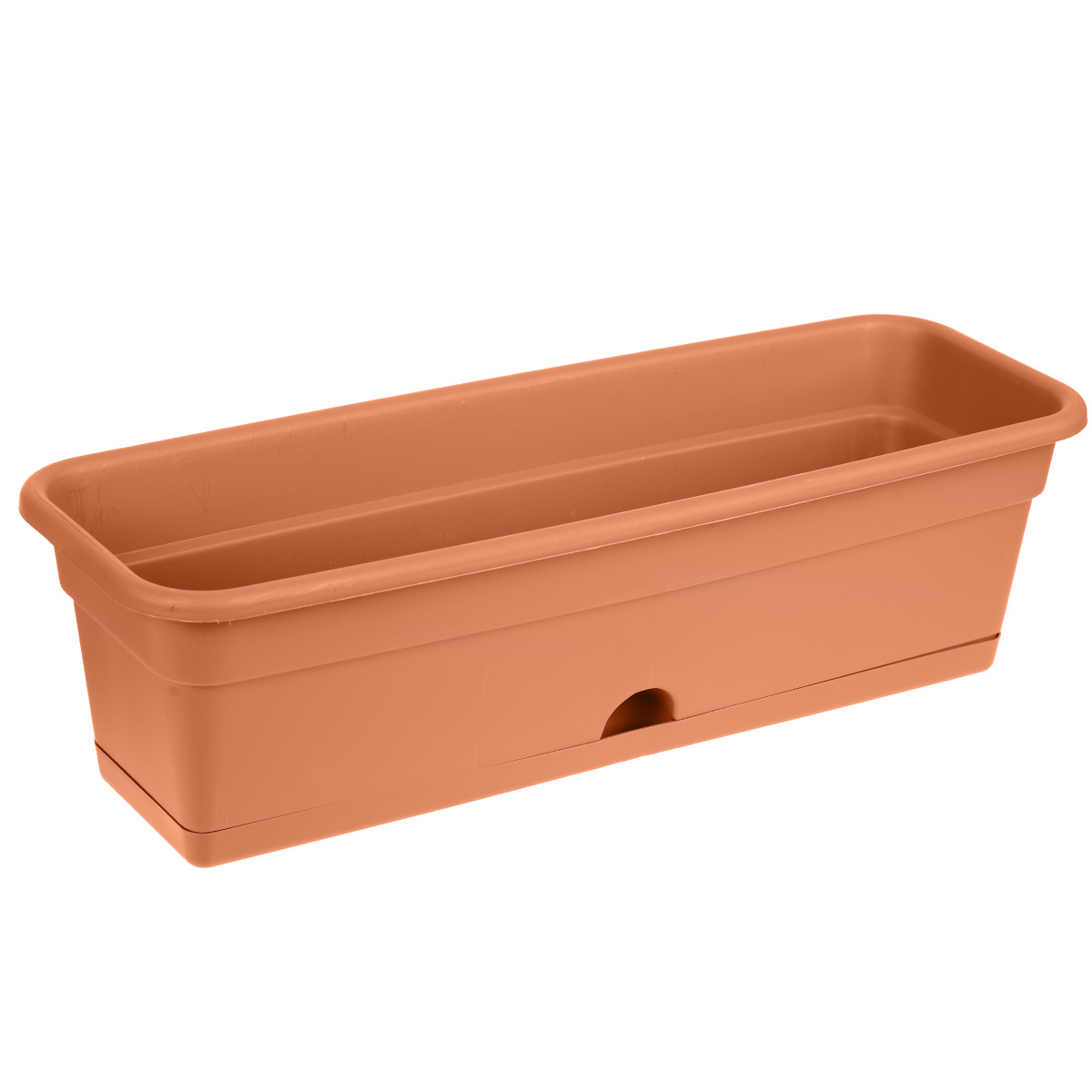 Балконный ящик Darel Plastic, с поддоном, цвет: терракотовый, 60 х 20 х 17 смЯБ0160 Балконный ящик Darel Plastic, с поддоном, цвет: терракотовый, 60 х 20 х 17 смЯБ0160Балконный ящик Darel Plastic изготовлен из прочного полипропилена (пластика). Снабжен поддоном для стока воды. Система нижнего полива очень удобна для отдельного вида растений - при этом вода наливается не сверху, а внутрь поддона. Изделие прекрасно подходит для выращивания рассады, растений и цветов в домашних условиях.