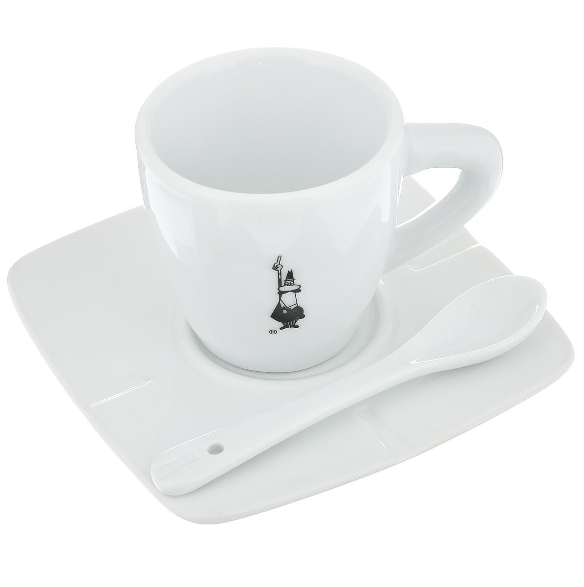 Набор для кофе Bialetti, цвет: белый, черный, 3 предмета98920020 Набор для кофе Bialetti, цвет: белый, черный, 3 предмета98920020Набор для кофе Bialetti состоит из чашки, блюдца и ложки, изготовленных из фарфора. Набор классического дизайна станет изысканным и желанным подарком любителю настоящего кофе. Можно мыть в посудомоечной машине. Объем чашки: 80 мл. Высота чашки: 6 см. Диаметр чашки: 6 см. Размер блюдца: 11,4 см х 11,4 см. Длина ложки: 10,5 см. Размер рабочей части ложки: 3,5 см х 2 см. Дизайн: Италия.