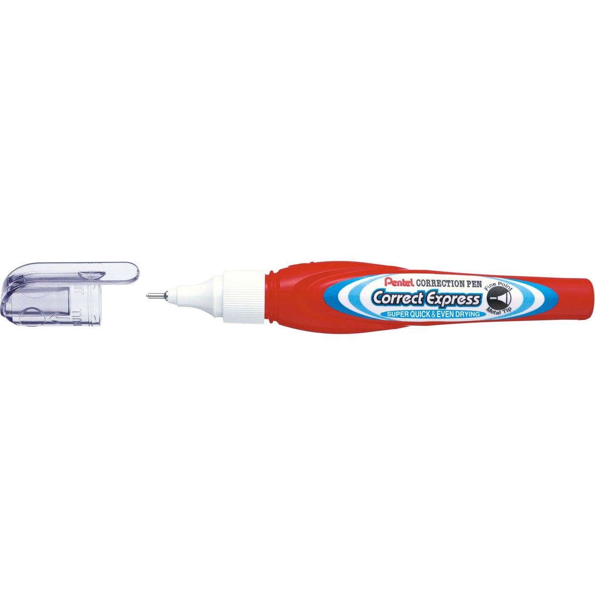 Pentel Ручка-корректор Correct Express, 7 млZLE53-W Pentel Ручка-корректор Correct Express, 7 млZLE53-WРучка-корректор Pentel Correct Express предназначена для коррекции записи, удаления ошибок и опечаток. Ручка очень компактная, ее можно положить в детский пенал или сумку. Редактирование текста производится при помощи специальной белой жидкости, которая находится в прочном пластиковом корпусе ручки. Тонкий шариковый металлический наконечник обеспечивает точность исправлений мельчайших деталей. Для предотвращения высыхания жидкости в комплект входит удобный колпачок с клипом, который плотно закрывается.