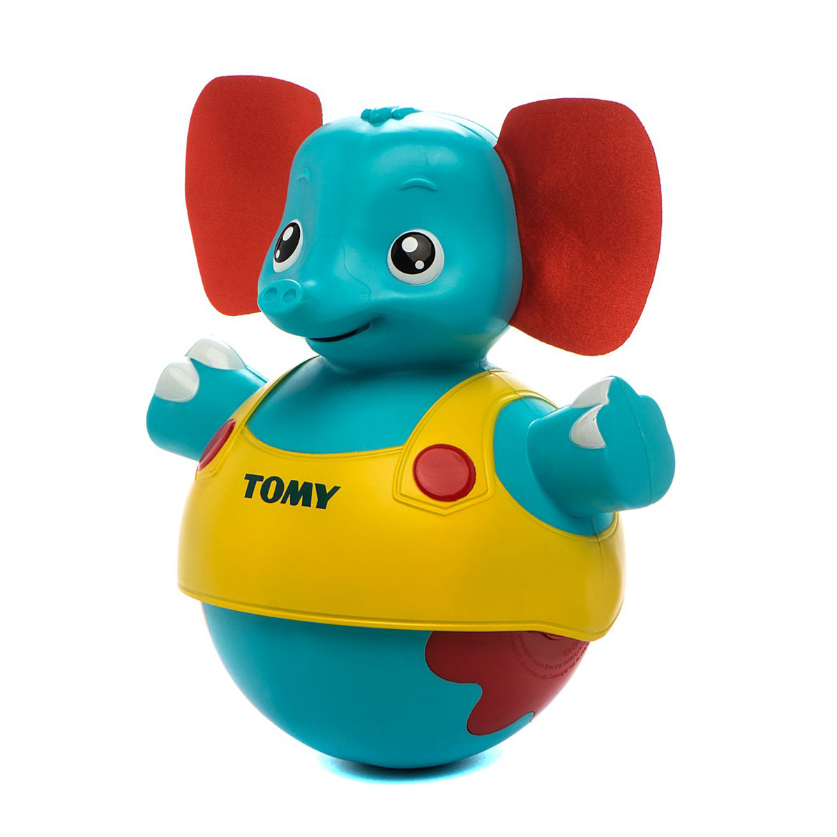 Tomy Развивающая игрушка Слоник учится ходить, озвученнаяE72228RU Tomy Развивающая игрушка Слоник учится ходить, озвученнаяE72228RUРазвивающая игрушка Tomy Слоник учится ходить - это забавный слоник-неваляшка с мягкими текстильными ушками и задорной улыбкой, который научит вашего кроху сначала ползать, а потом ходить. У игрушки есть два режима работы. Первый режим подойдет для малыша, который еще не умеет ползать. Если поставить слоника на ровную поверхность и коснуться его головы, он начнет проигрывать музыку и двигаться вперед и назад. Для ребенка, который начал ползать, можно включить второй режим. Теперь слоник будет убегать от малыша, побуждая его двигаться за собой. Рычажок для переключения режимов расположен на задней части игрушки в районе шеи. Слоник-неваляшка изготовлен из прочного цветного пластика, полностью безопасного для детского здоровья. Для работы игрушки необходимы 3 батарейки напряжением 1,5V типа ААА (не входят в комплект).