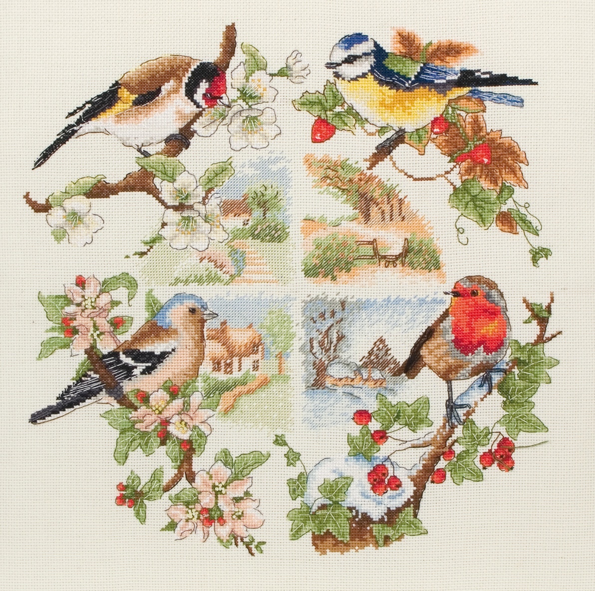 Набор для вышивания Anchor Birds And Seasons /Птицы и времена года/ 30*30см (состав: канва Aida 16, цветная схема, нитки Anchor, игла, инструкция), счетный крестPCE880 Набор для вышивания Anchor Birds And Seasons /Птицы и времена года/ 30*30см (состав: канва Aida 16, цветная схема, нитки Anchor, игла, инструкция), счетный крестPCE880Набор для вышивания Anchor Birds And Seasons /Птицы и времена года/ 30*30см (состав: канва Aida 16, цветная схема, нитки Anchor, игла, инструкция), счетный крест