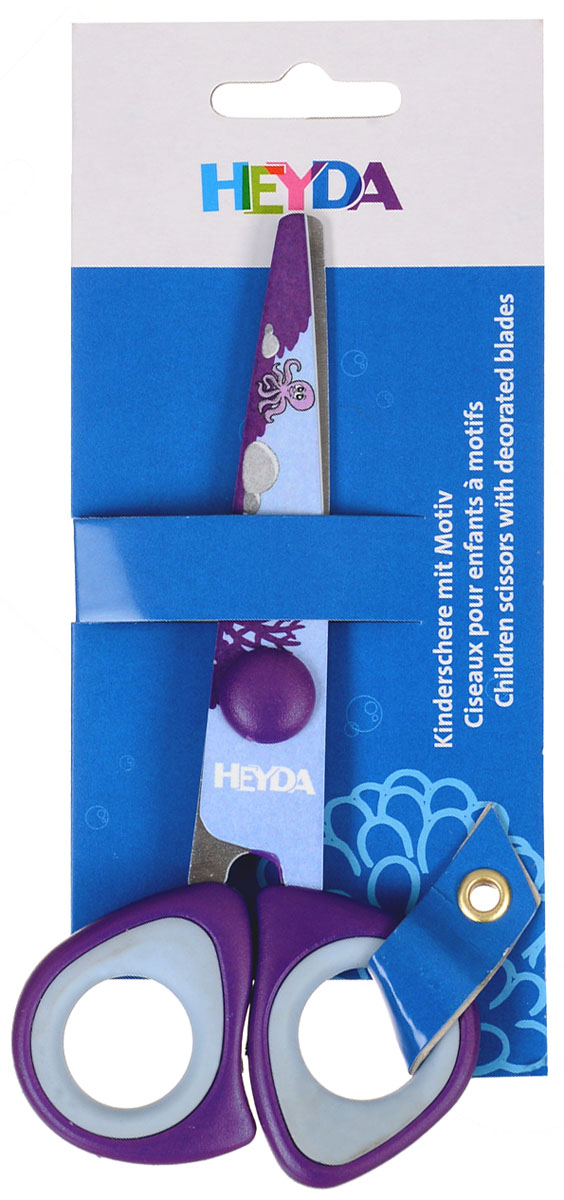Heyda Ножницы детские, цвет: фиолетовый, 14 см48895-42\BCD Heyda Ножницы детские, цвет: фиолетовый, 14 см48895-42\BCDДетские ножницы Heyda предназначены для детского творчества и художественно-оформительских работ. Лезвия выполнены из высококачественной нержавеющей стали. Облегченные пластиковые ручки с прорезиненными вставками адаптированы для детской руки. Ножницы имеют закругленный концы, что делает эксплуатацию безопасной.