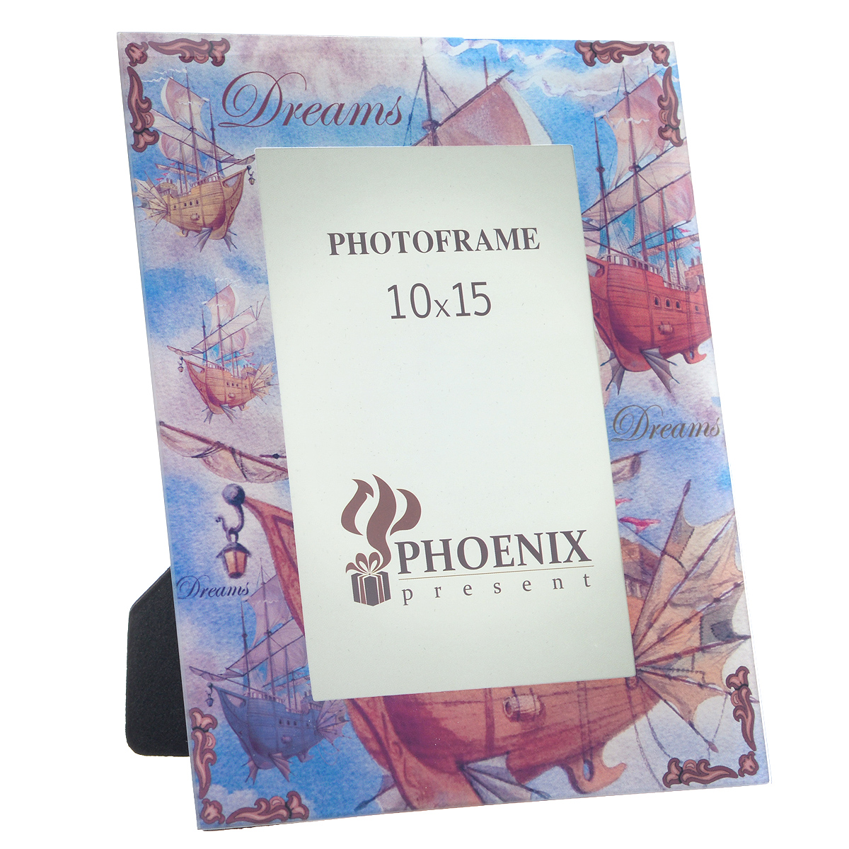 Фоторамка Феникс-презент Корабль, 10 х 15 см38959 Фоторамка Феникс-презент Корабль, 10 х 15 см38959Декоративная фоторамка Феникс-презент Корабль, выполненная из высококачественного стекла, украсит интерьер помещения оригинальным образом, а также позволит сохранить на память изображения дорогих вам людей и интересных событий вашей жизни. Рамка оформлена изображением кораблей. У рамки есть ножка для размещения ее на столе. С такой фоторамкой вы сможете не просто внести в интерьер своего дома элемент необычности, но и создать атмосферу загадочности и изысканности.