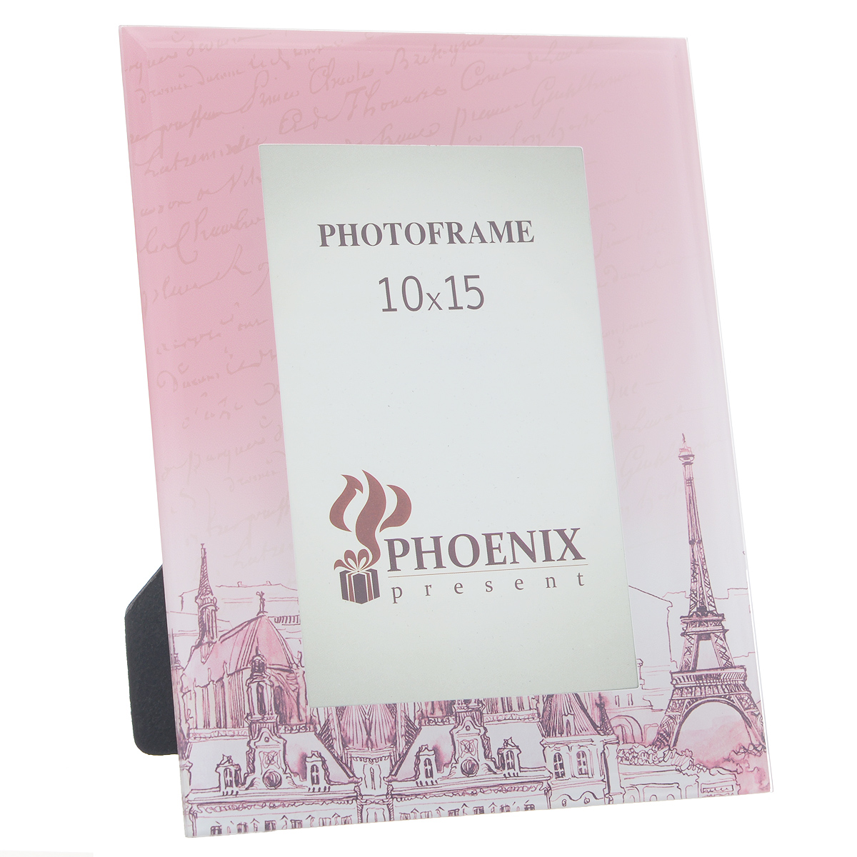 Фоторамка Феникс-презент Париж, 10 см х 15 см38958 Фоторамка Феникс-презент Париж, 10 см х 15 см38958Декоративная фоторамка Феникс-презент Париж, выполненная из высококачественного стекла, украсит интерьер помещения оригинальным образом, а также позволит сохранить на память изображения дорогих вам людей и интересных событий вашей жизни. Рамка оформлена изображением города и Эйфелевой башни. У рамки есть ножка для размещения ее на столе. С такой фоторамкой вы сможете не просто внести в интерьер своего дома элемент необычности, но и создать атмосферу загадочности и изысканности.